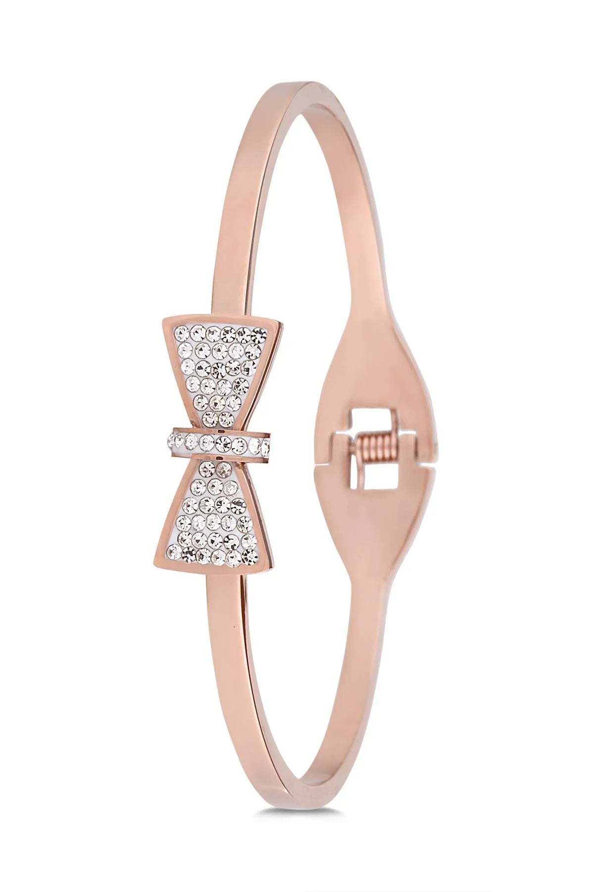 FRNCH Kadın Çelik Figürlü Parıltılı Taşlı Bileklik FRJ10855-955-C