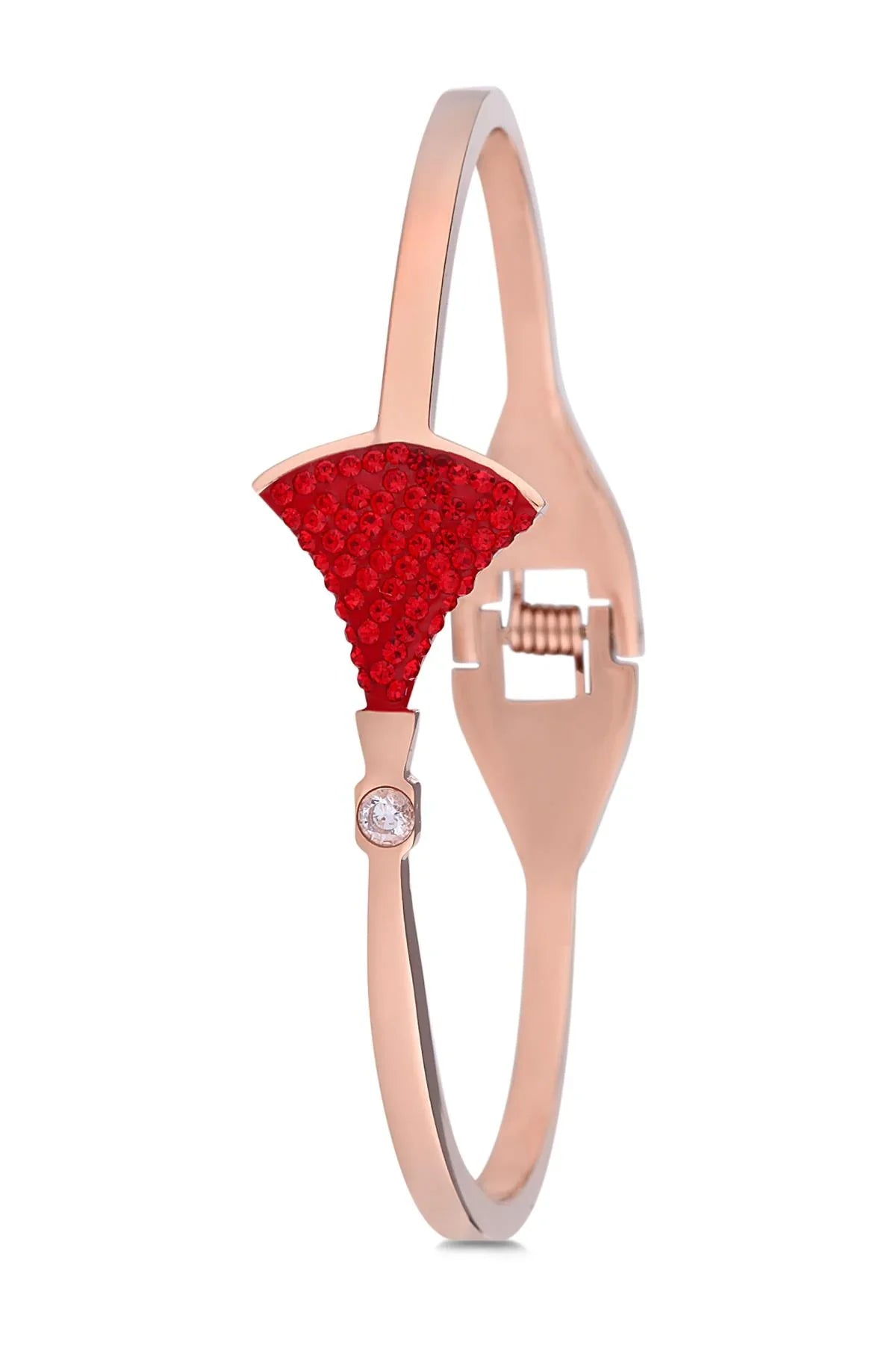 FRNCH Kadın Çelik Figürlü Parıltılı Taşlı Bileklik FRJ10912-1012-R
