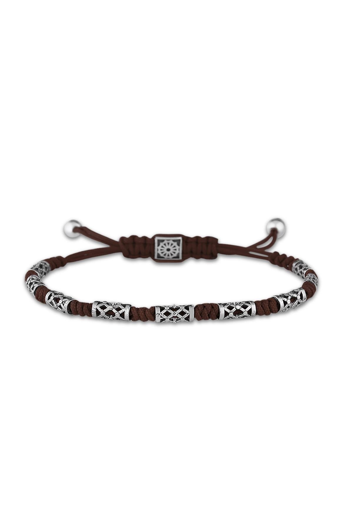 FRNCH Makrome Kahverengi Renk Handmade Bileklik FRJ11062-1162-K