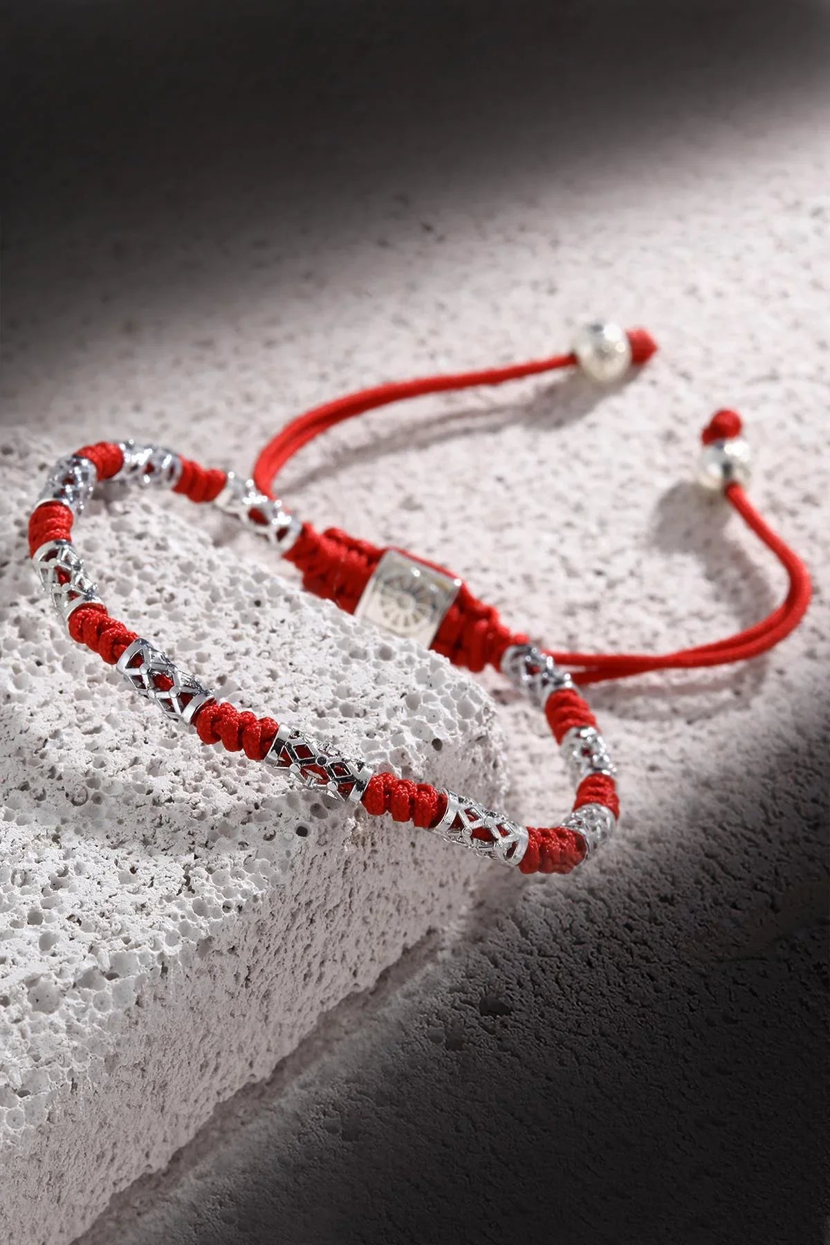 FRNCH Makrome Kırmızı Renk Handmade Bileklik FRJ11062-1162-R