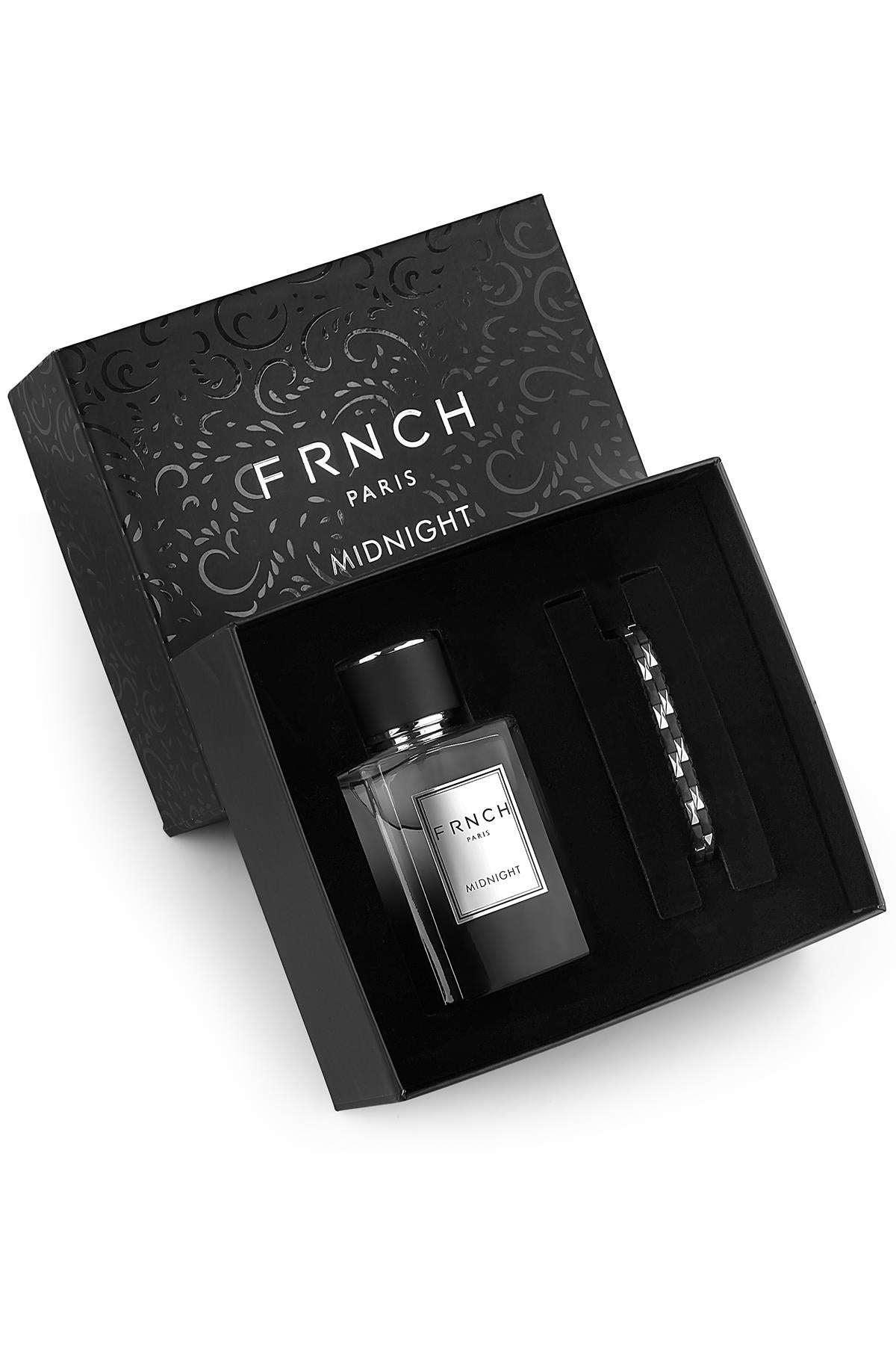 FRNCH Midnight Erkek Parfüm 100 ML Erkek Bileklik Hediyeli FRP10005-105-E