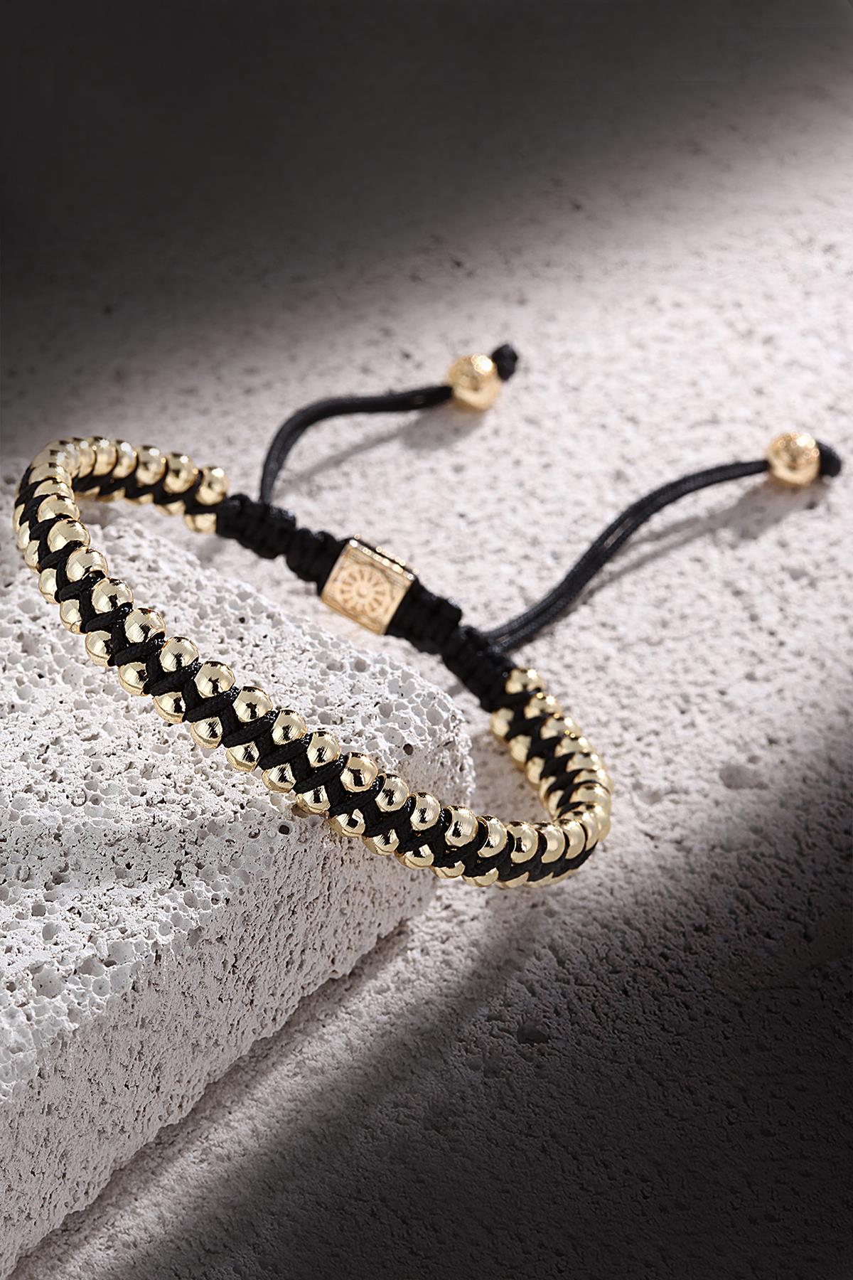 FRNCH Sıralı Doğal Taşlı Handmade Erkek Bileklik FRJ11166-1266-G