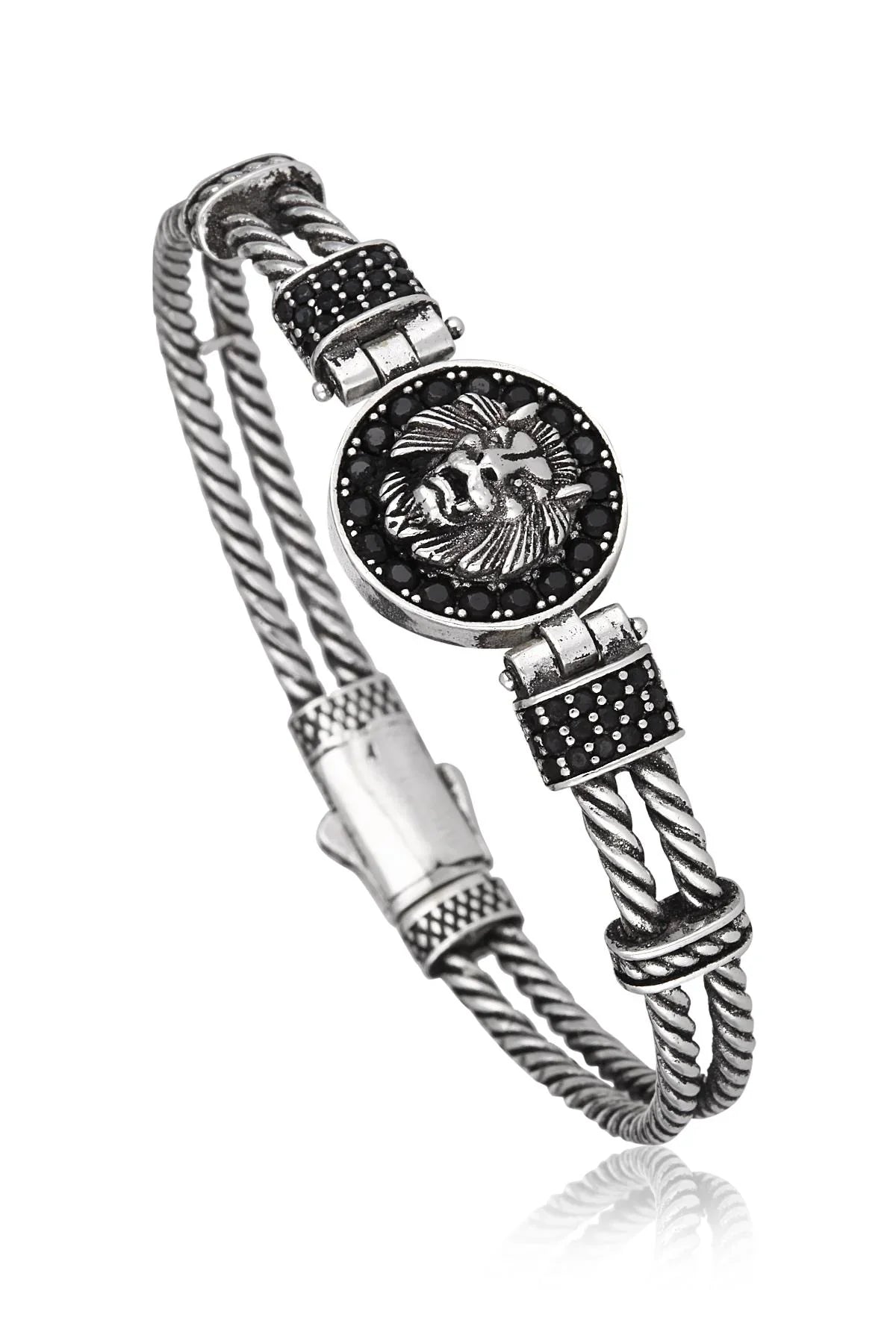 FRNCH TMJ11140-1240-A2 Aslan Figürlü Zirkon Bileklik