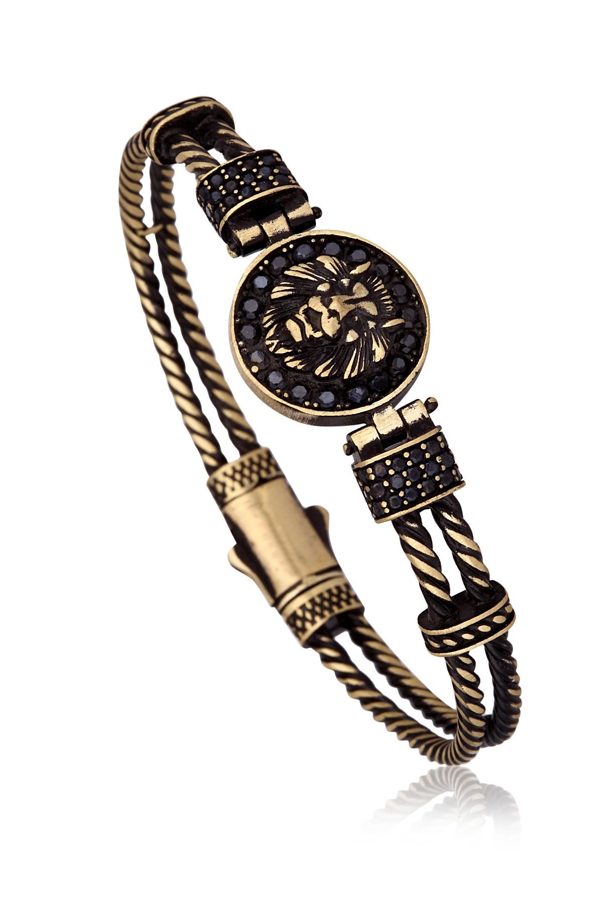 FRNCH TMJ11140-1240-B3 Aslan Figürlü Zirkon Bileklik