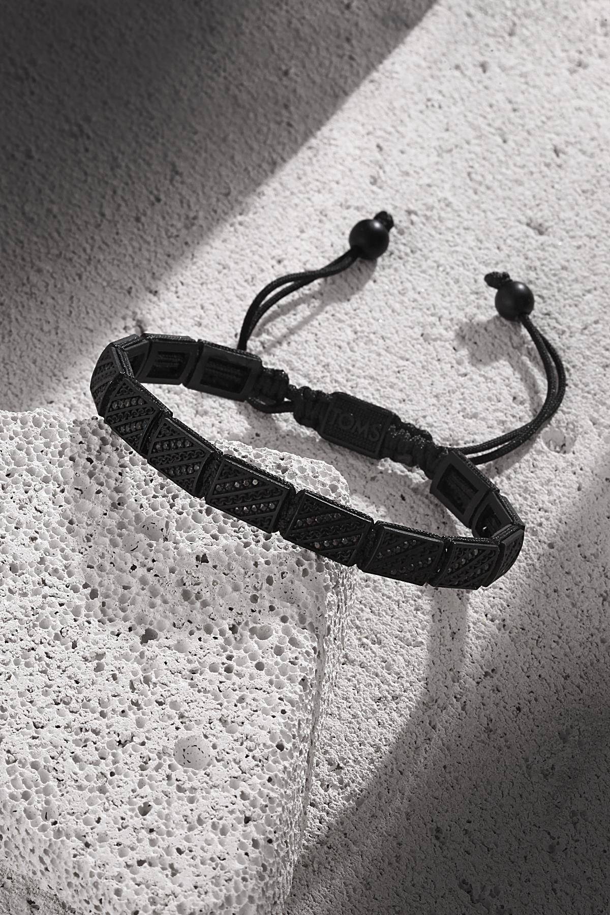 FRNCH Zirkon Taşlı Handmade Makrome Erkek Bileklik FRJ11091-1191-B