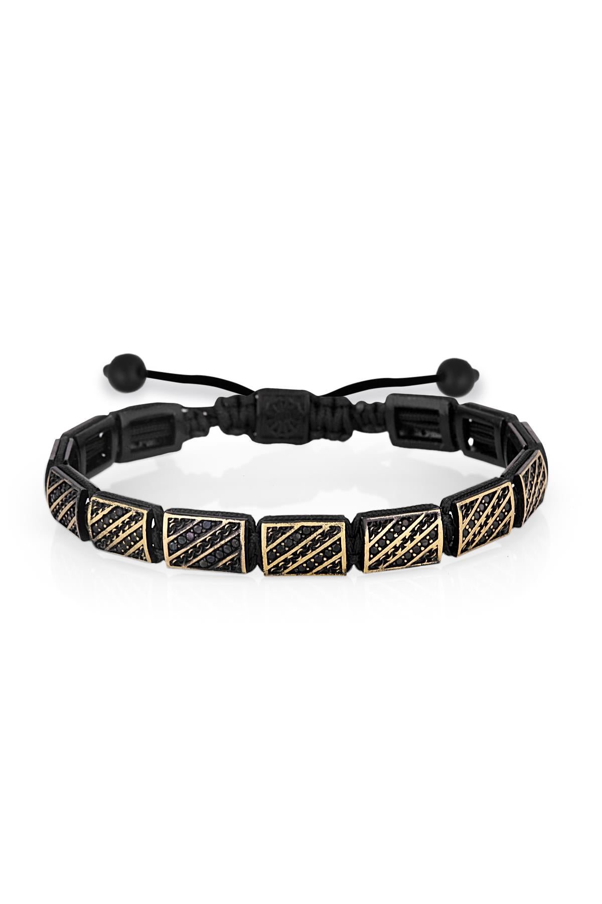 FRNCH Zirkon Taşlı Handmade Makrome Erkek Bileklik FRJ11091-1191-B3