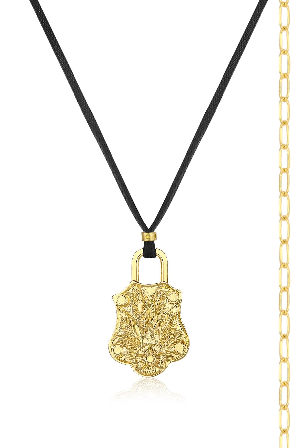 Gold Lock Kolye KLYG0005