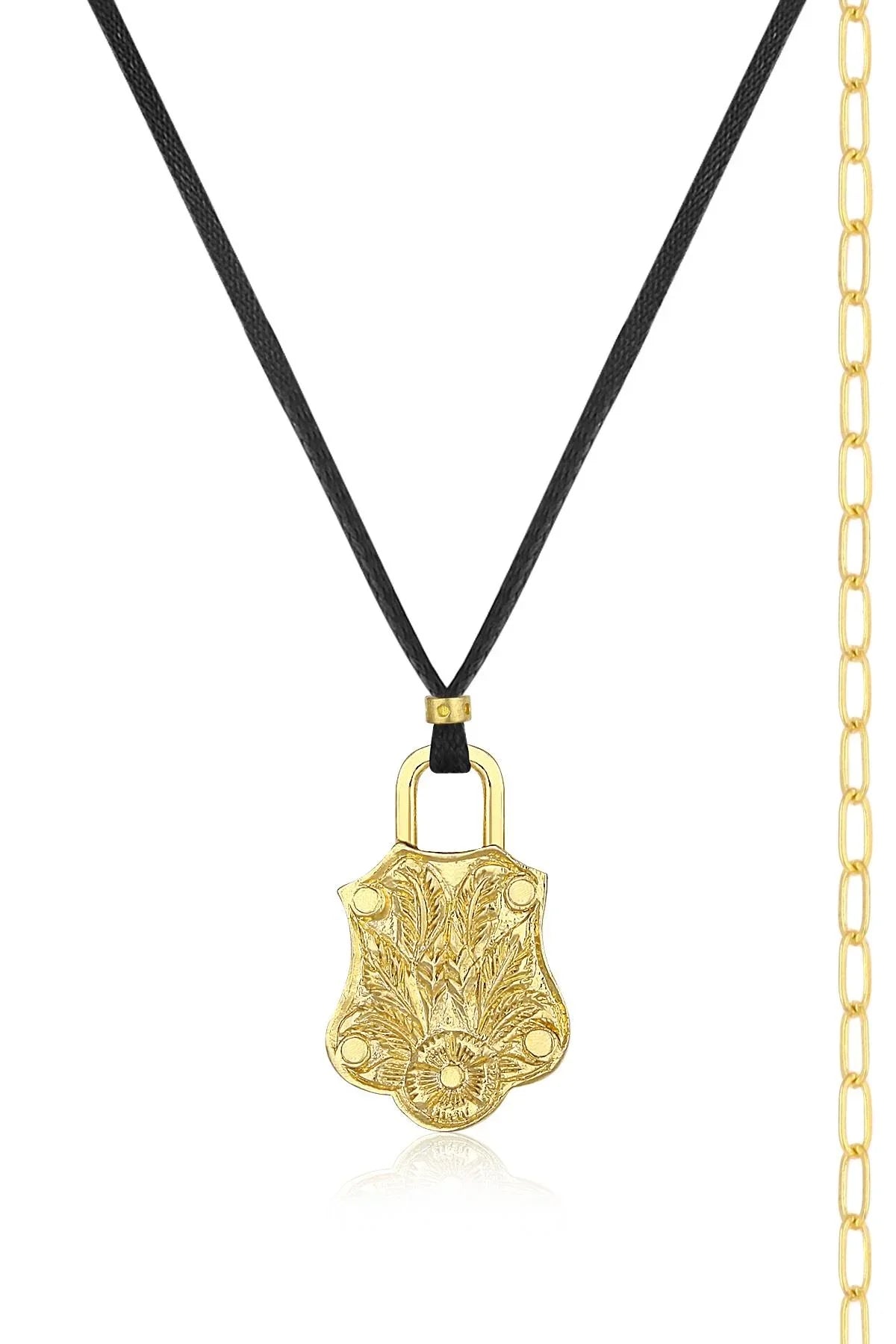 Gold Lock Kolye KLYG0005