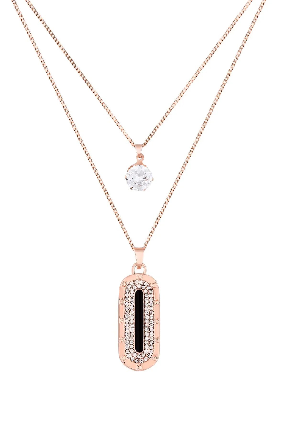 Kadın 2'li Rose Renk Kolye TSJ30006-106-C