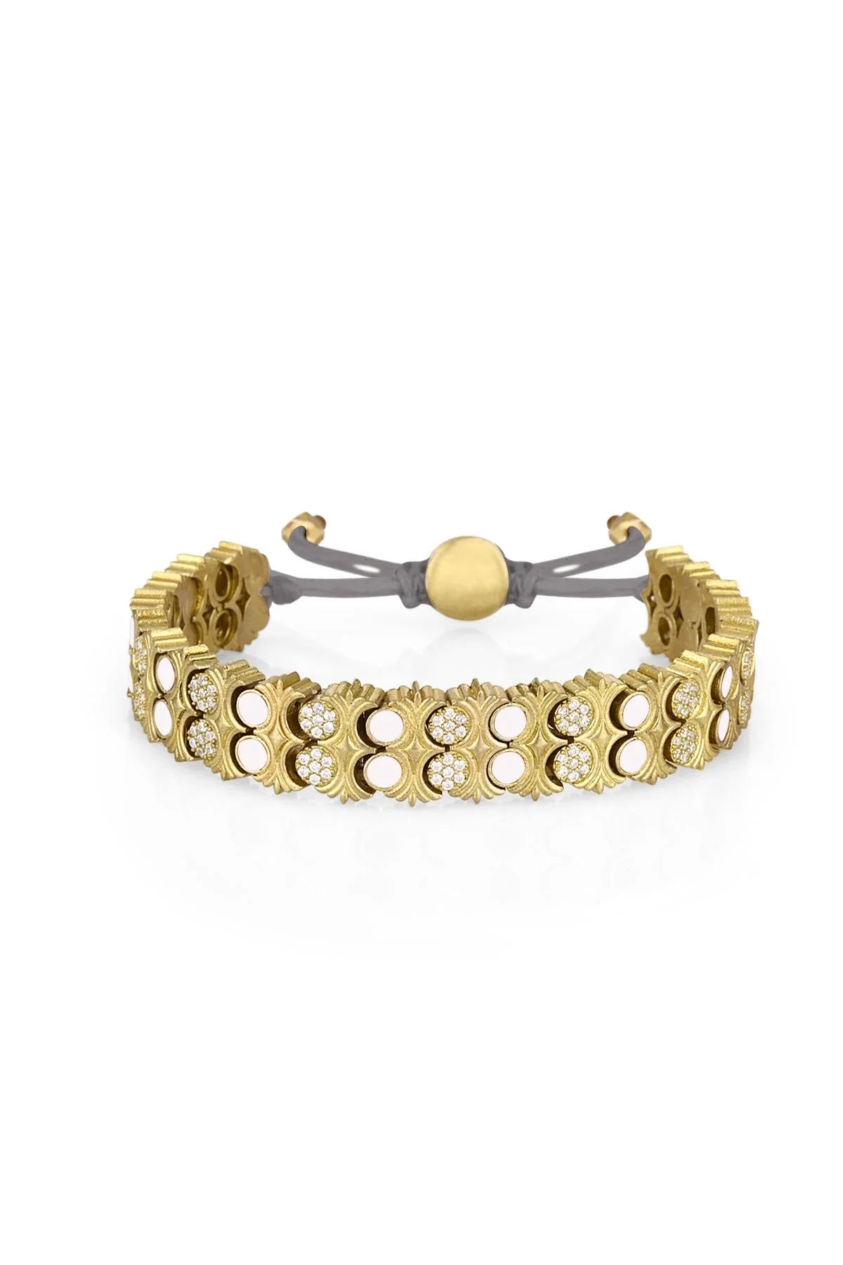 Melon Gold Owl White Stone Bileklik BLOWL006