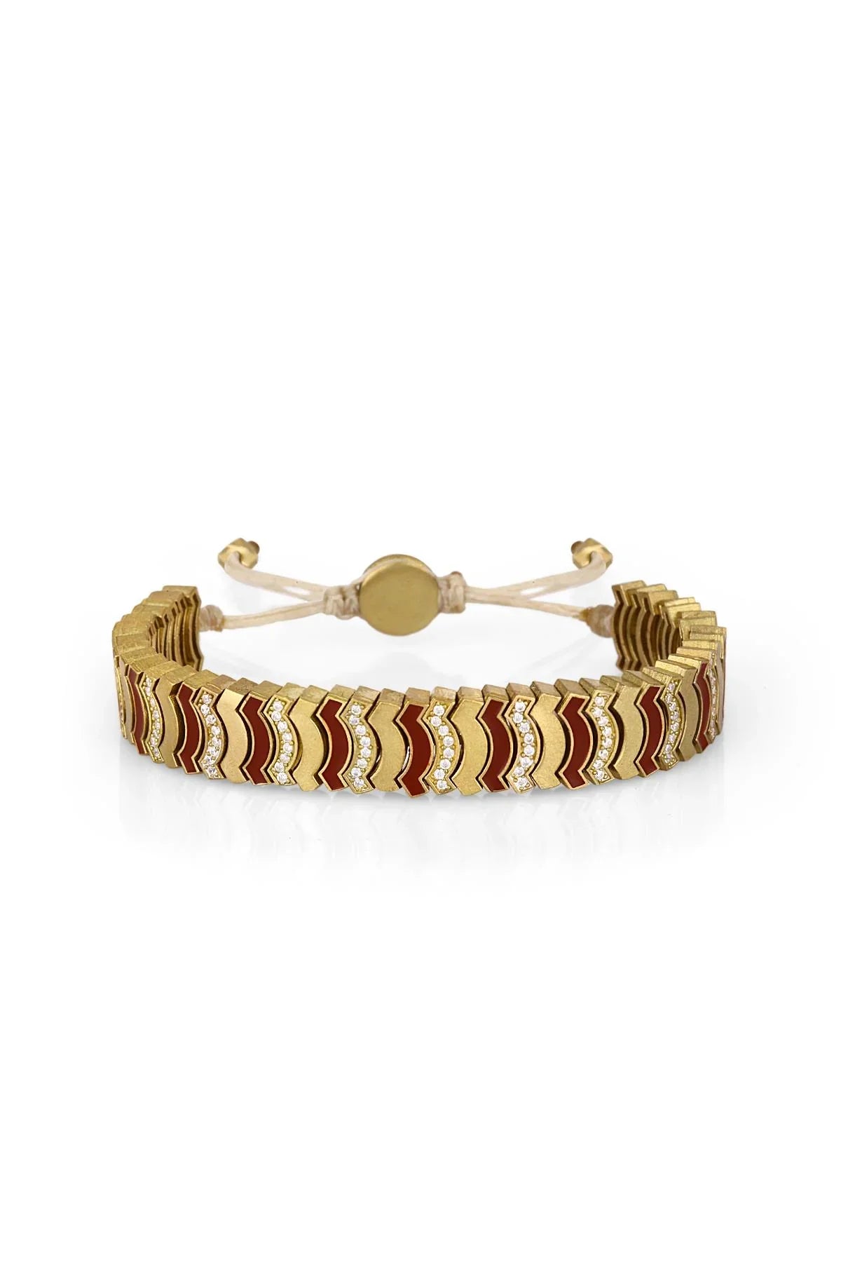 Melon Gold Seagull Burgundy Bileklik BLSGL003