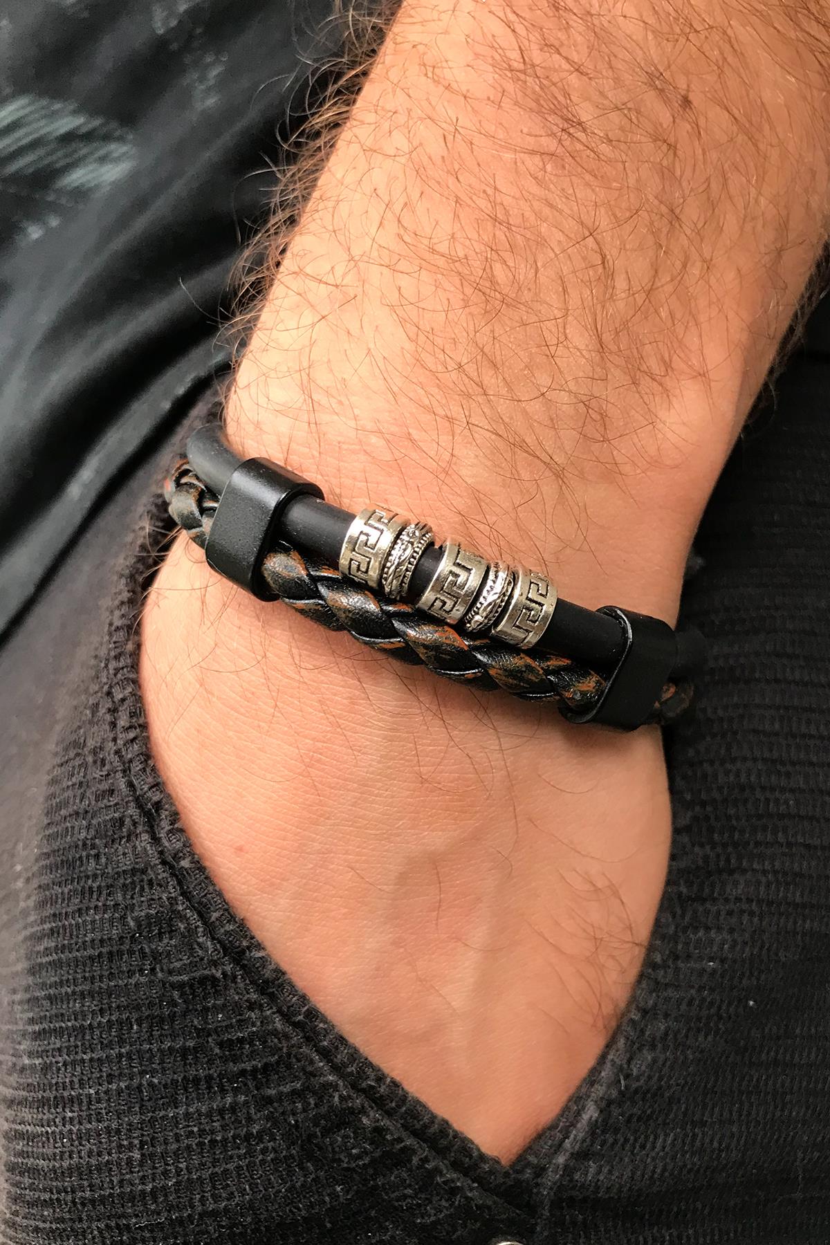 Noon NN1288 Erkek Deri Bileklik