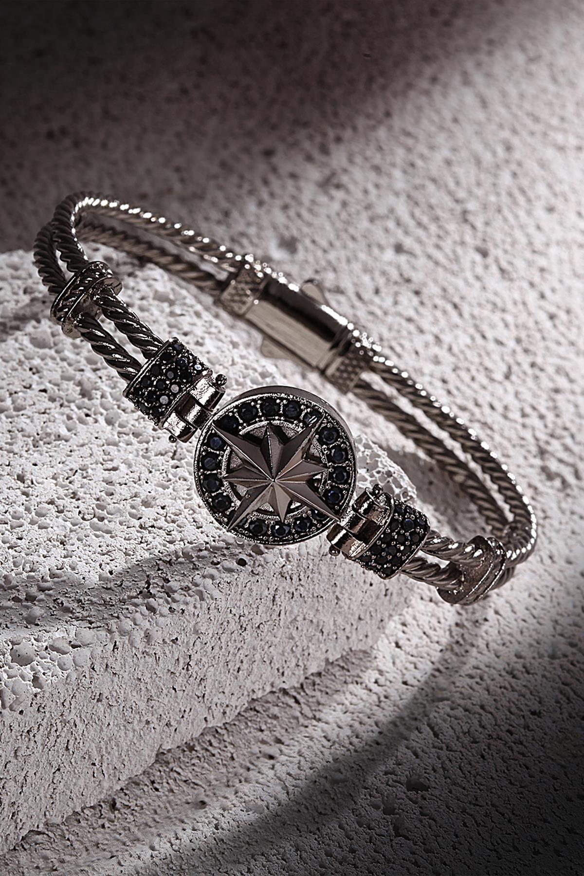 FRNCH TMJ11125-1225-B Pusula Zirkon Bileklik