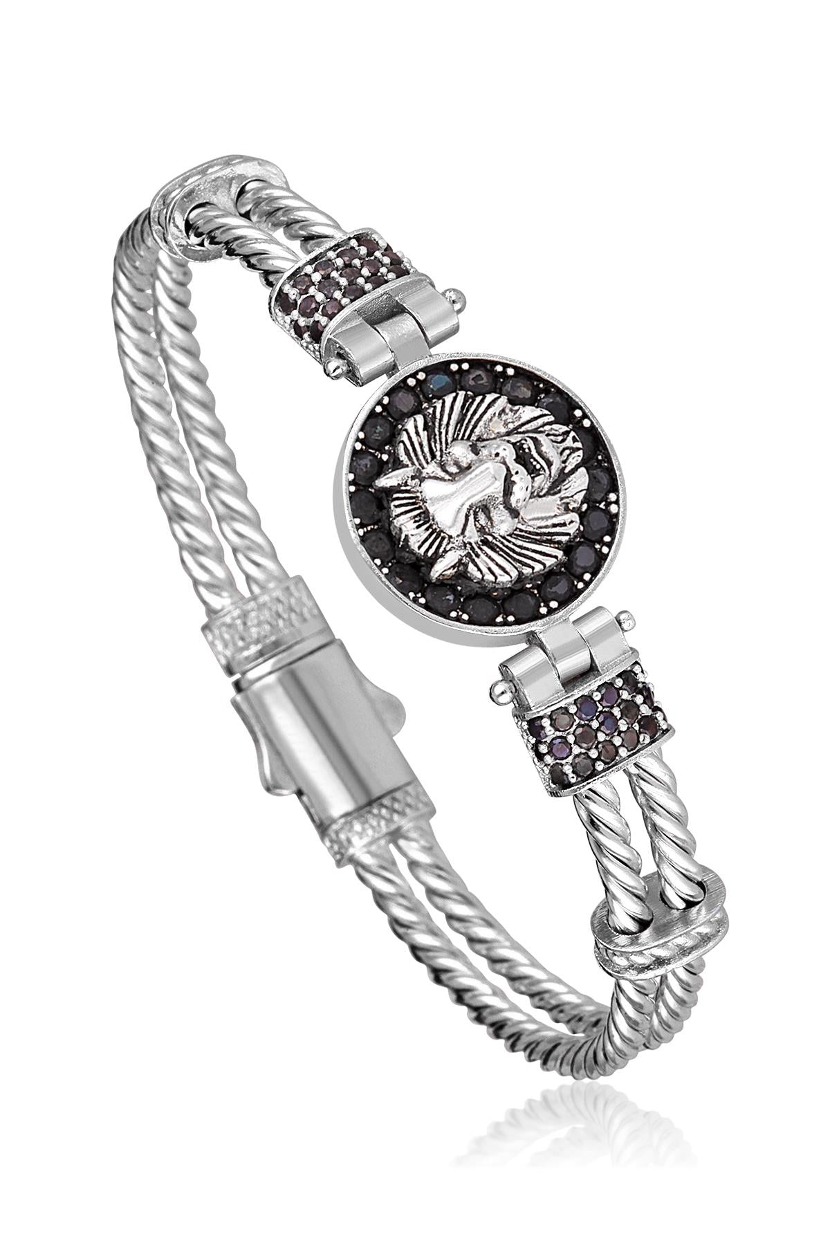 FRNCH TMJ11140-1240-A Aslan Figürlü Zirkon Bileklik