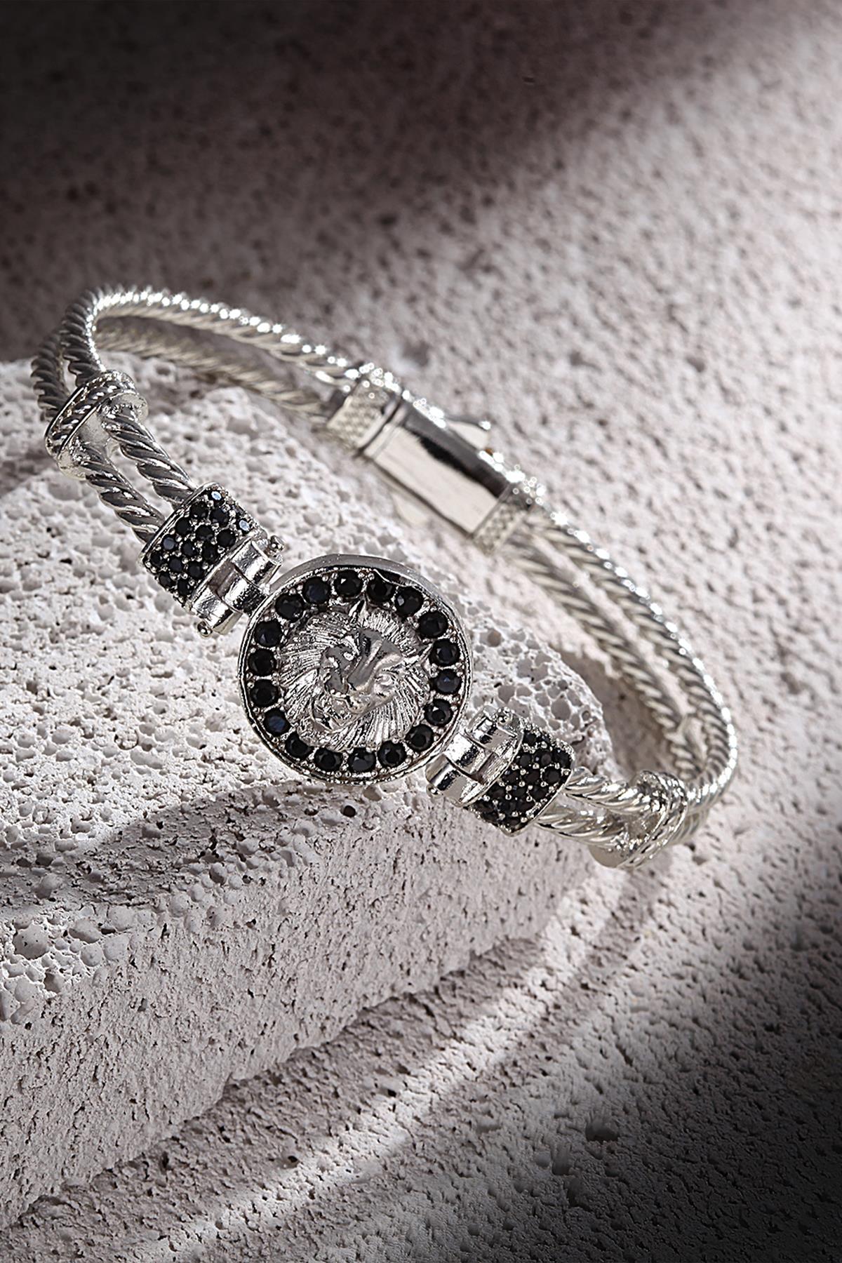 FRNCH TMJ11140-1240-A Aslan Figürlü Zirkon Bileklik