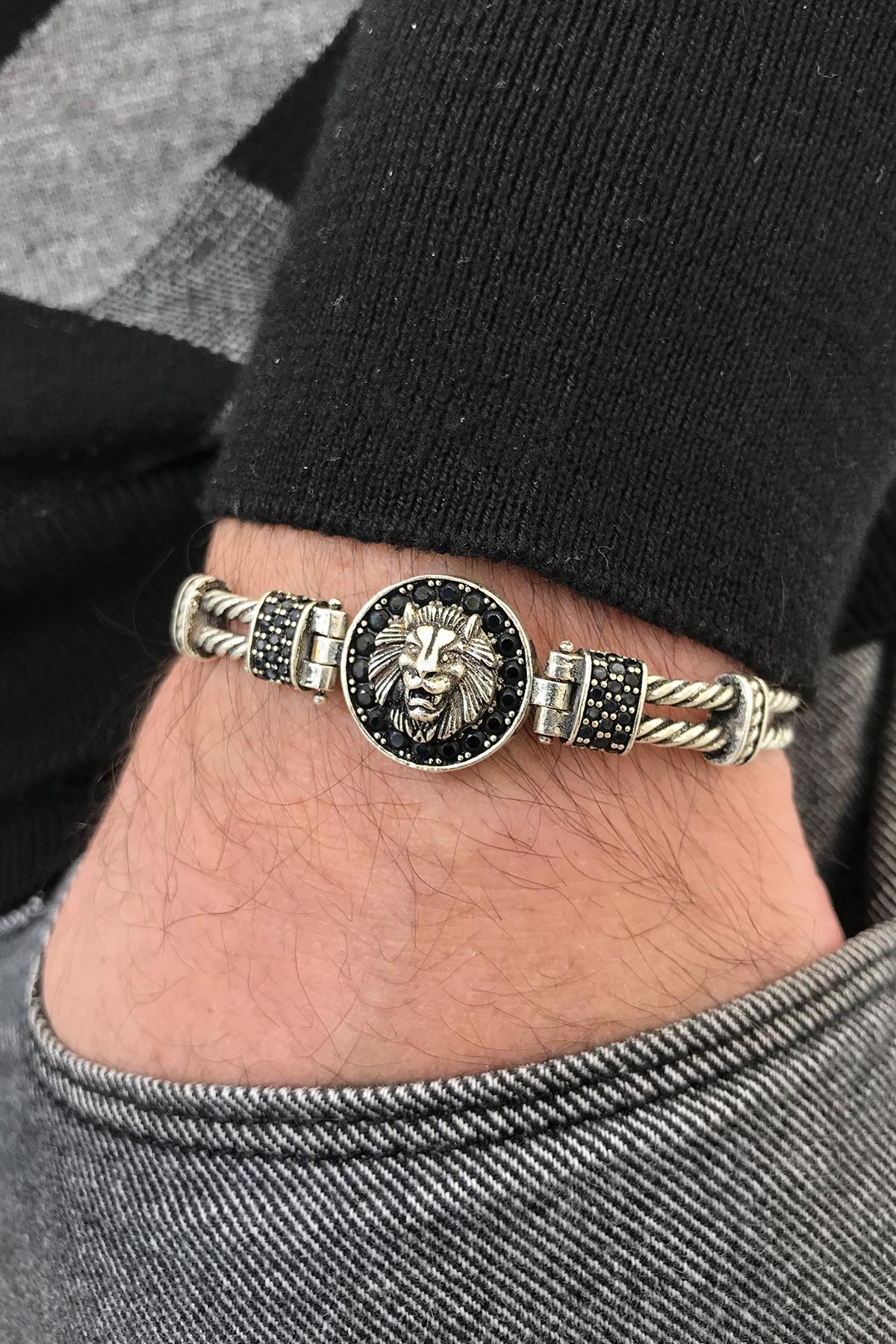 FRNCH TMJ11140-1240-A2 Aslan Figürlü Zirkon Bileklik