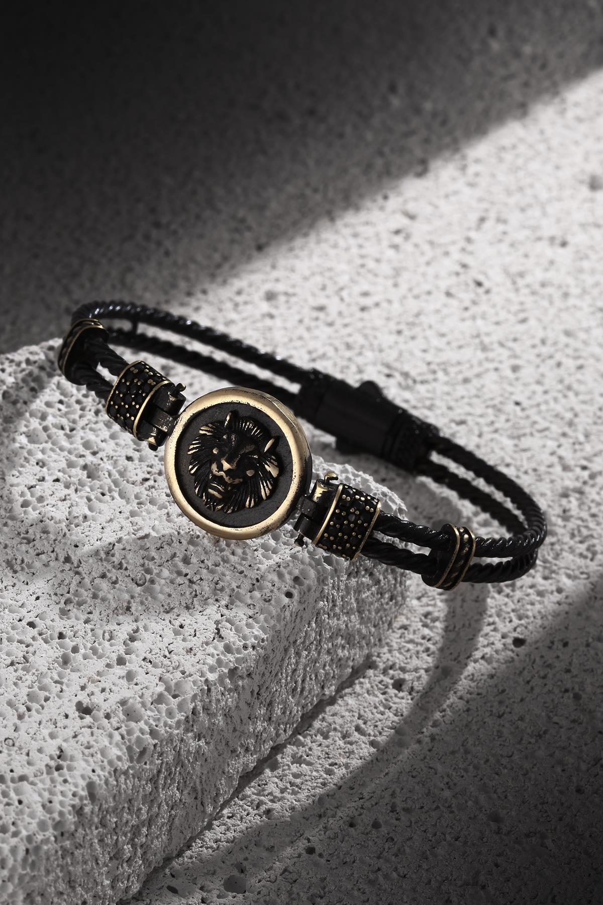 FRNCH TMJ11140-1240-B4 Aslan Figürlü Zirkon Bileklik