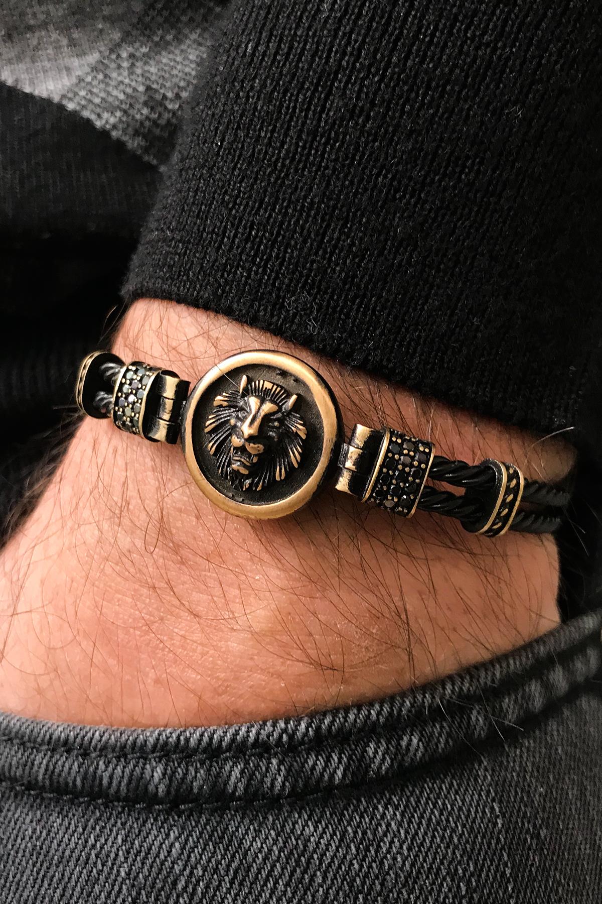 FRNCH TMJ11140-1240-B4 Aslan Figürlü Zirkon Bileklik