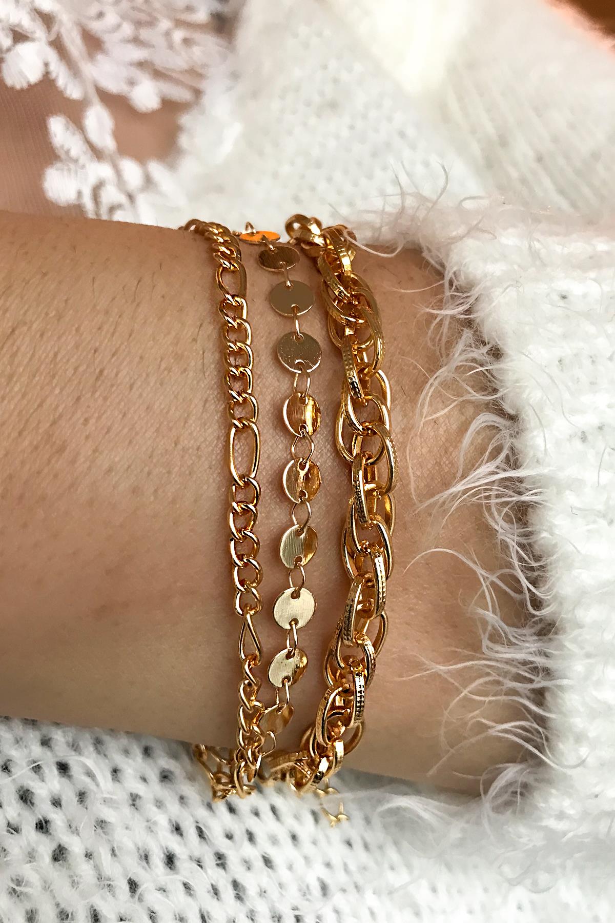 TOPSHOP Time Kadın Gold Çoklu Bileklik TSJ10026-126-G