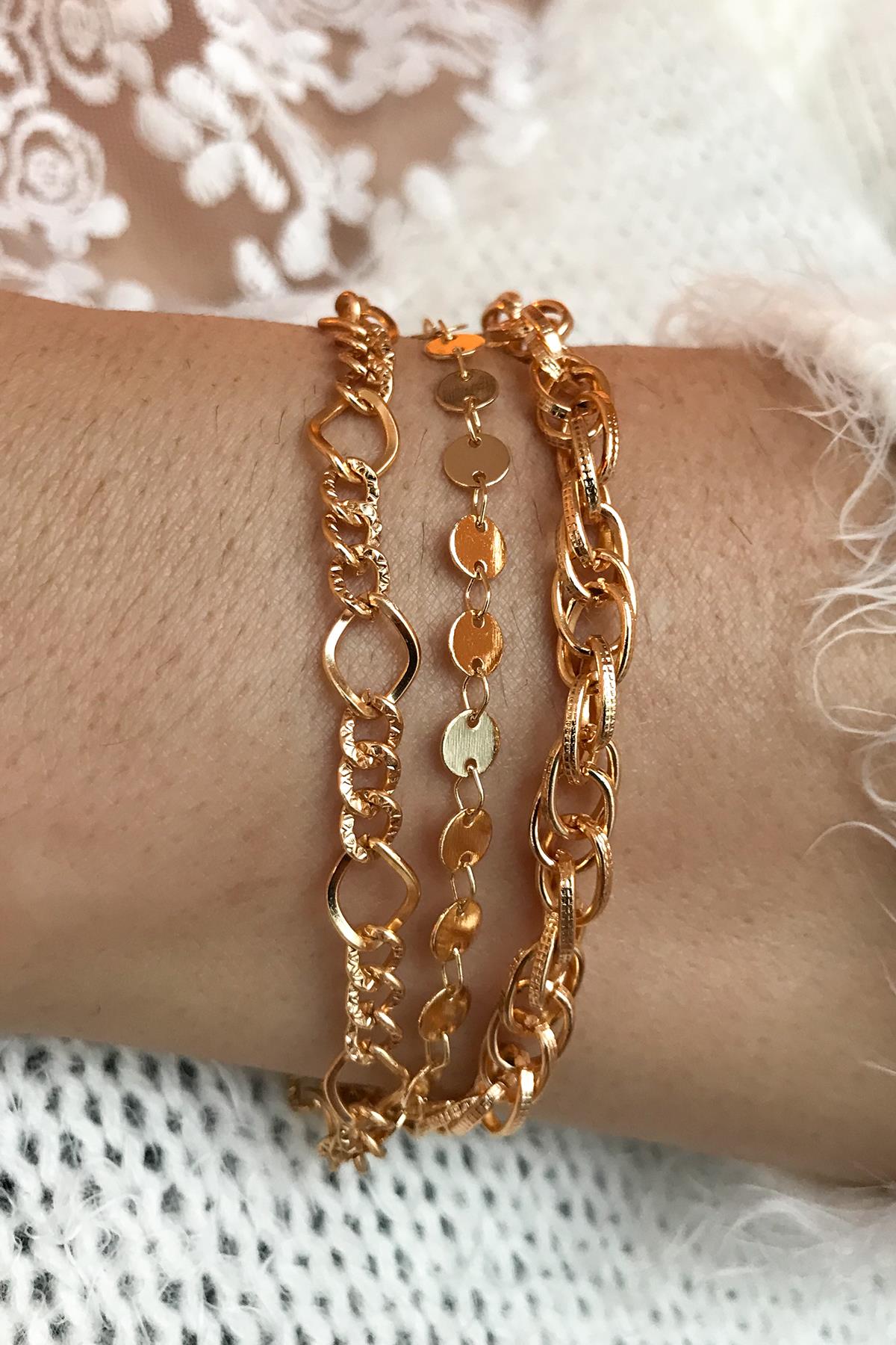 TOPSHOP Time Kadın Gold Çoklu Bileklik TSJ10029-129-G