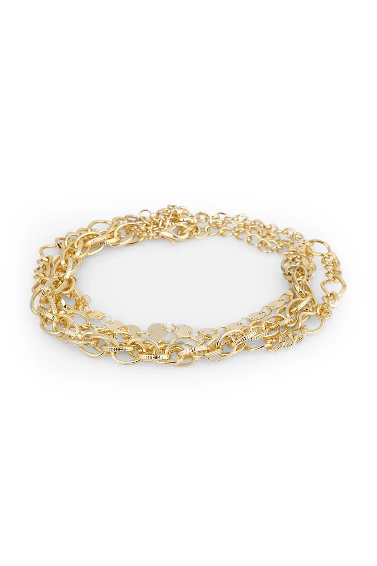 TOPSHOP Time Kadın Gold Çoklu Bileklik TSJ10029-129-G