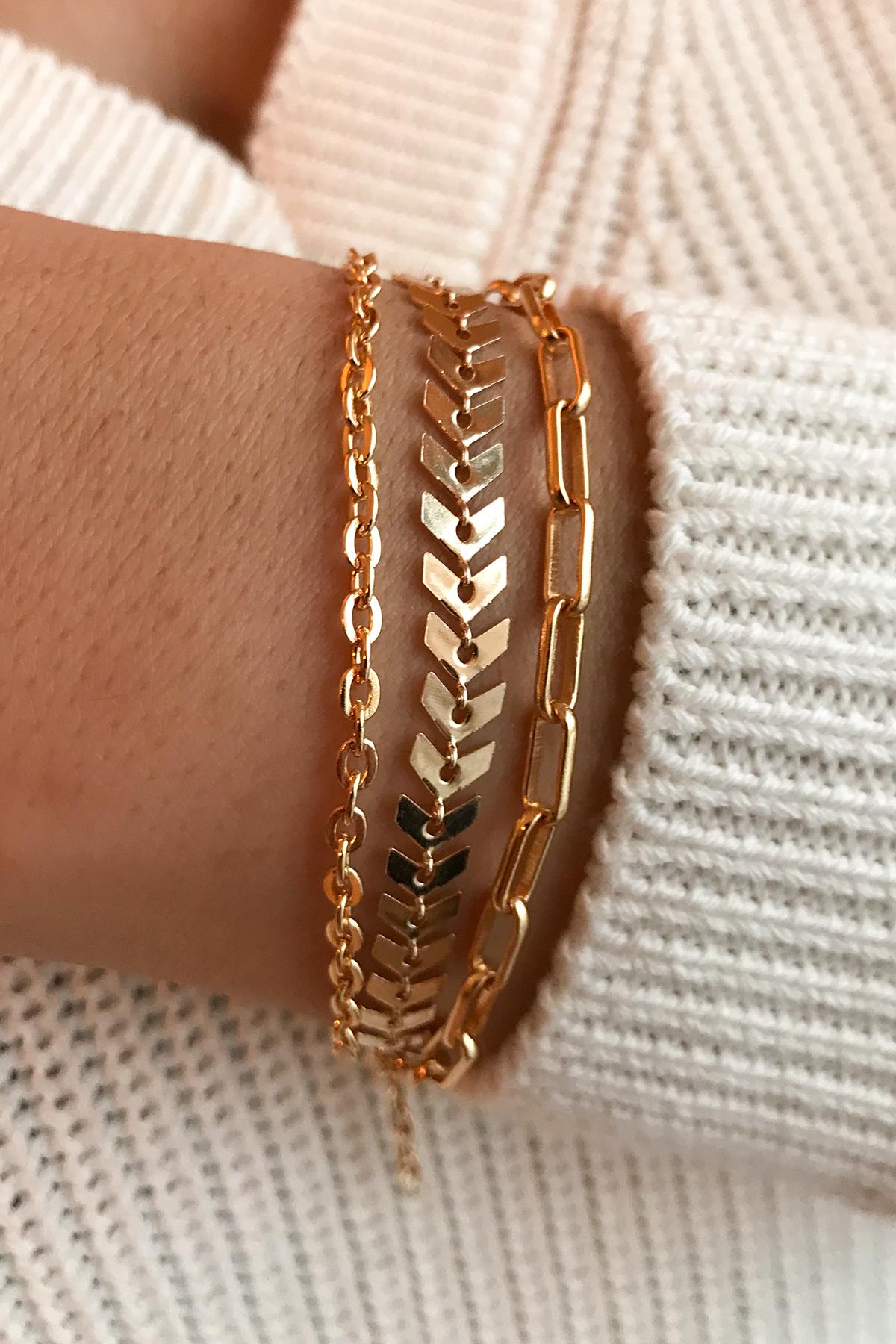 TOPSHOP Time Kadın Gold Çoklu Bileklik TSJ10030-130-G