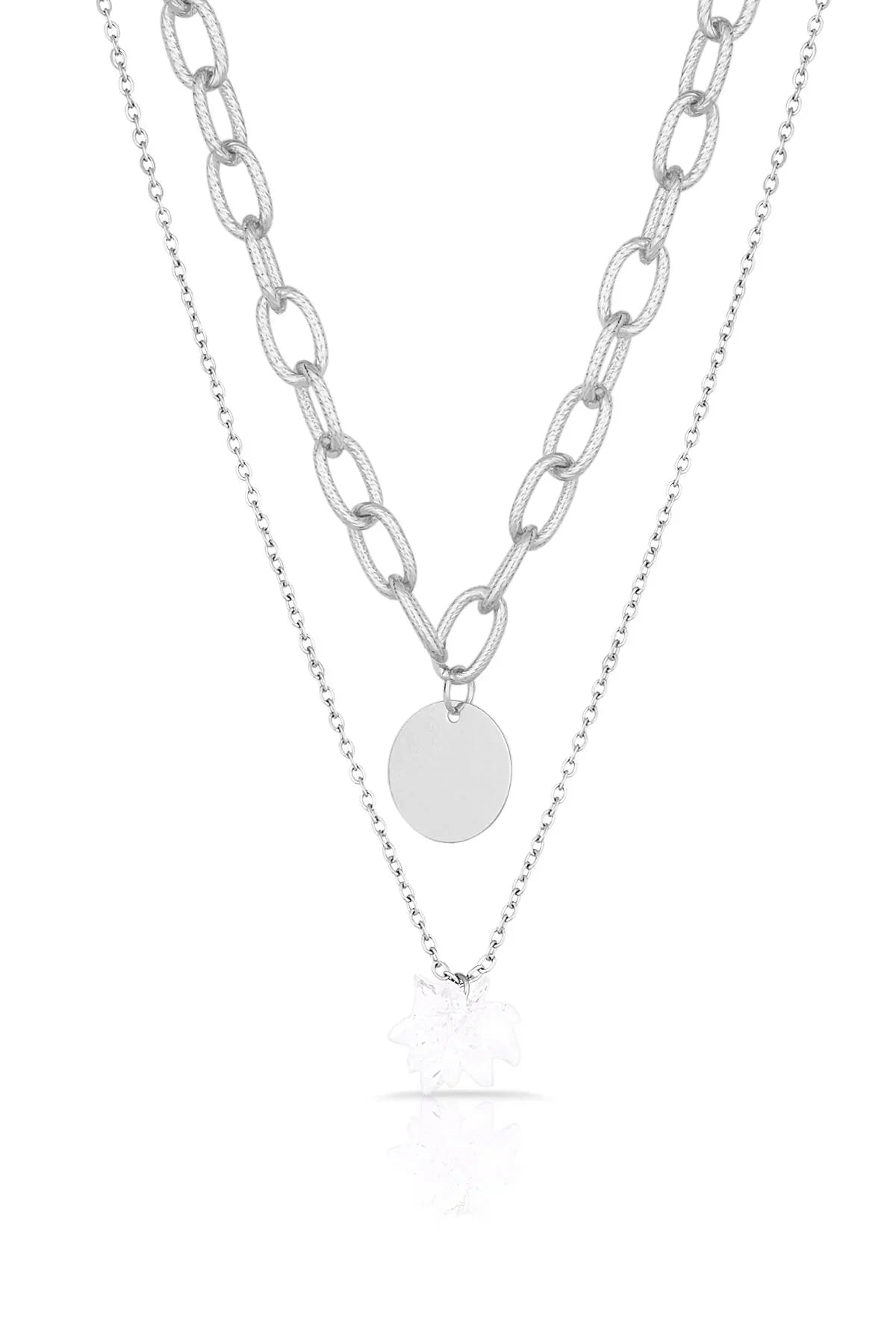 TOPSHOP Time TSJ30059-159-A Kadın İkili Kolye