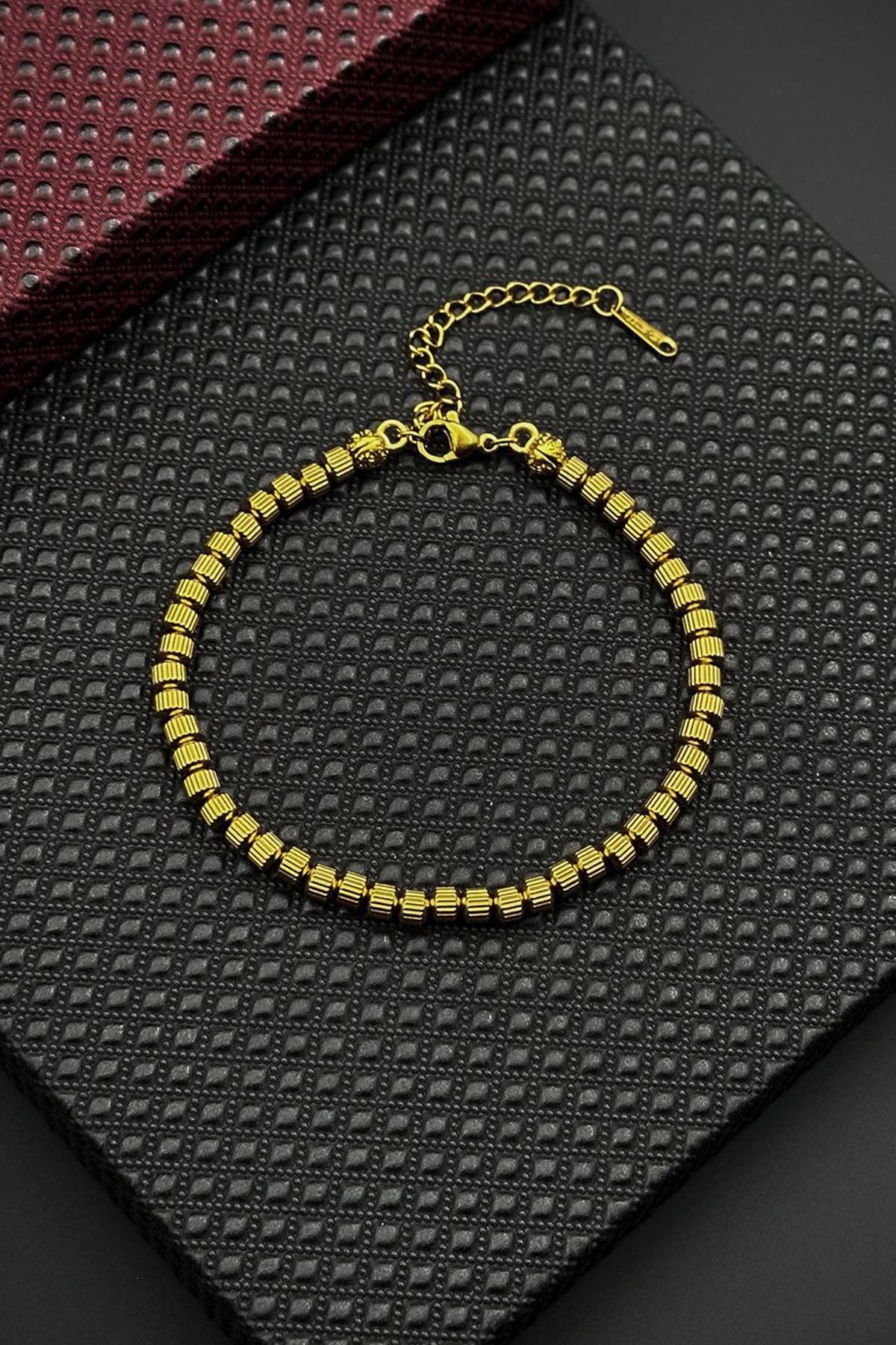 FRNCH 316L Çelik İtalyan Model Altın Renk Erkek Bileklik FRJ12662-3662-G