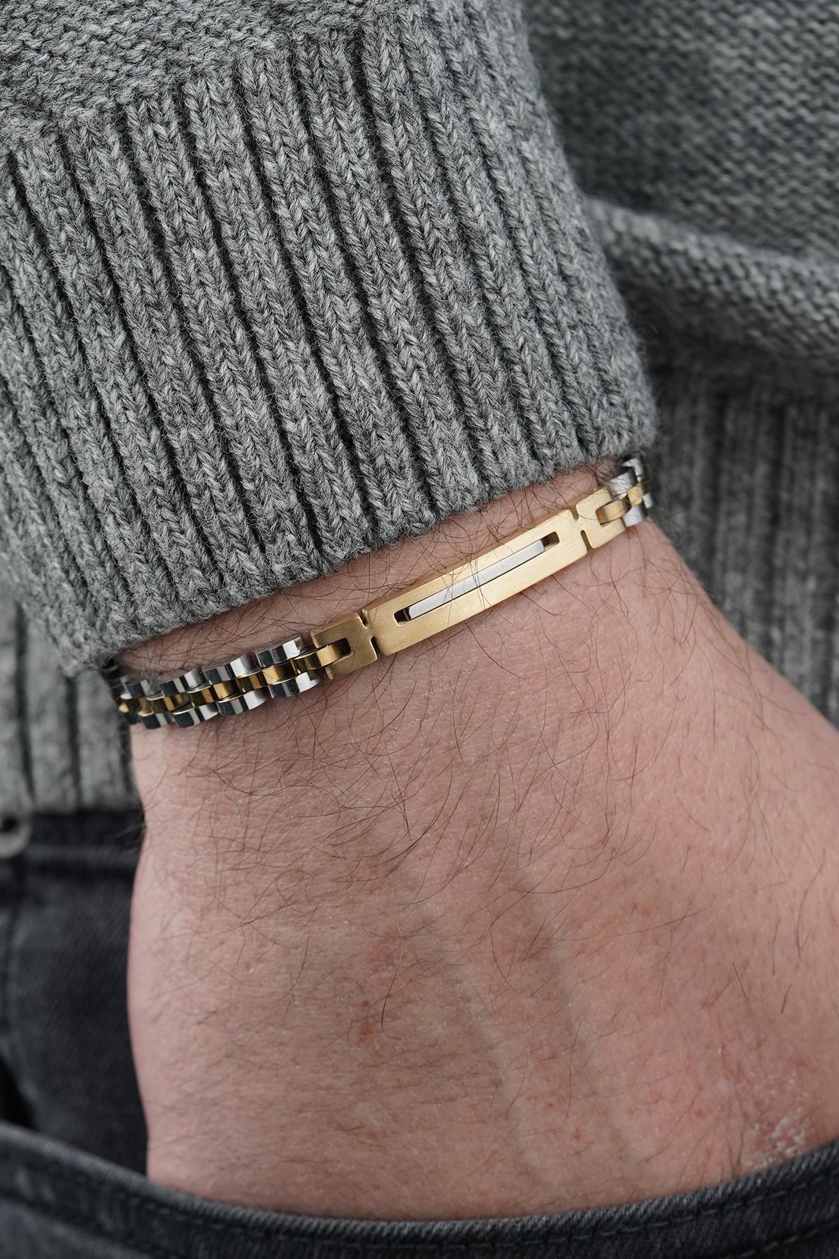 FRNCH 316L Çelik İtalyan Model Altın Renk Erkek Bileklik FRJ12846-3846-AG