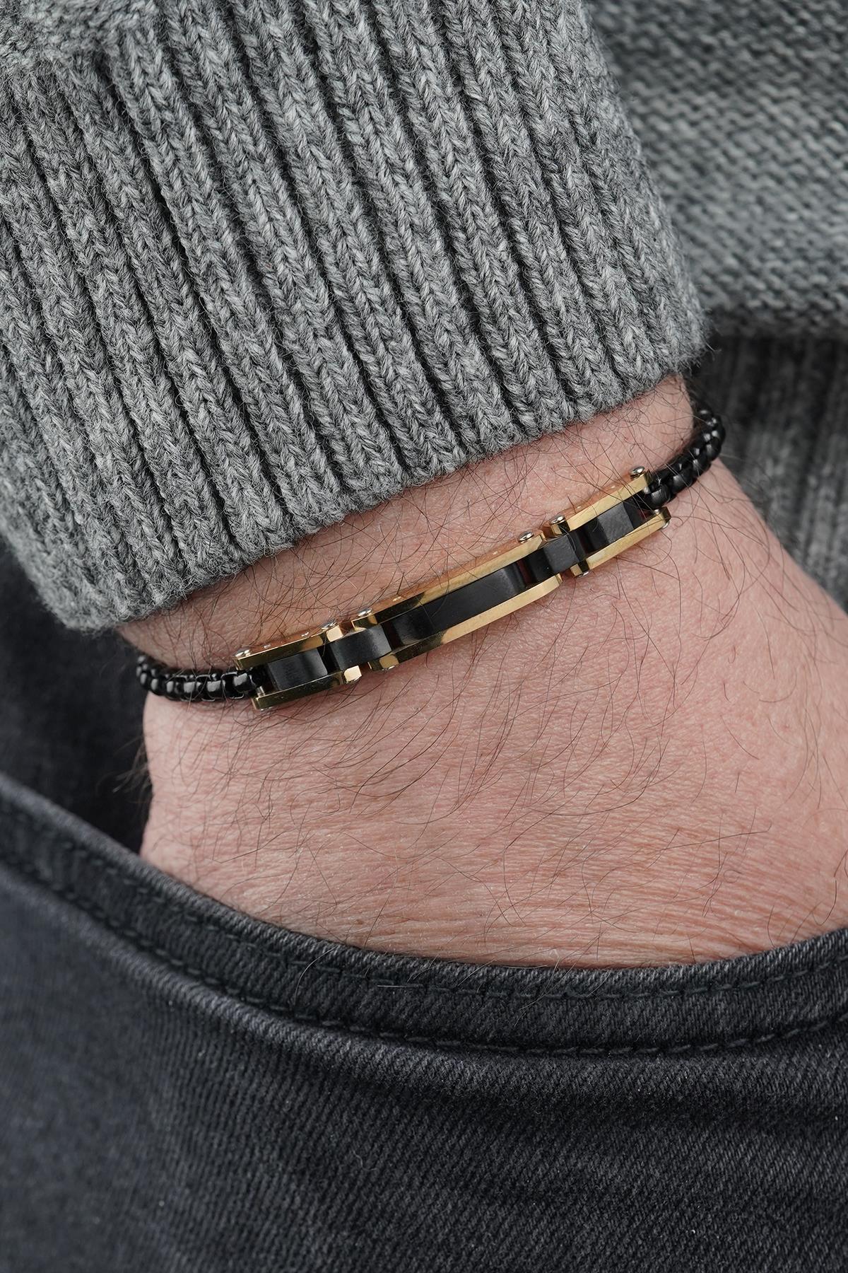 FRNCH 316L Çelik İtalyan Model Altın Renk Erkek Bileklik FRJ12855-3855-B2G