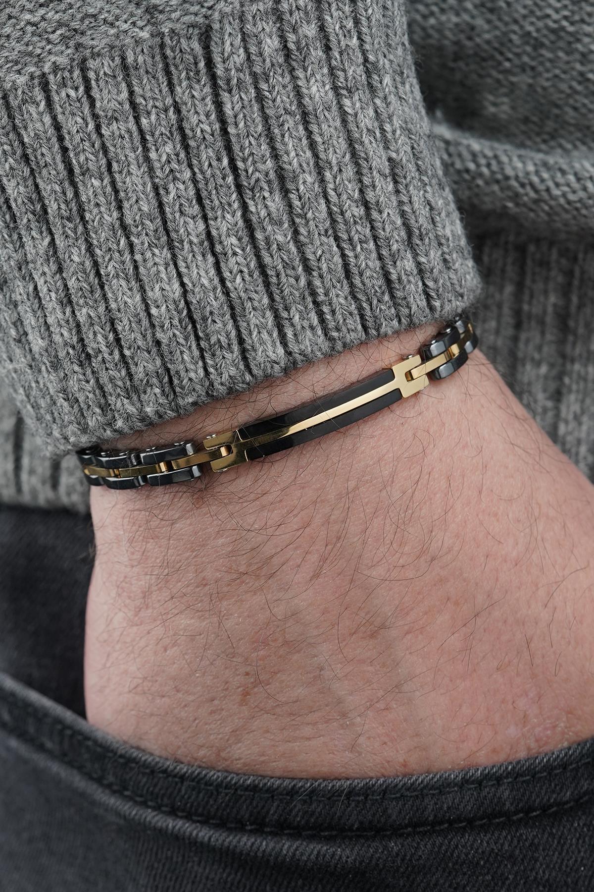 FRNCH 316L Çelik İtalyan Model Altın Renk Erkek Bileklik FRJ12859-3859-B2G