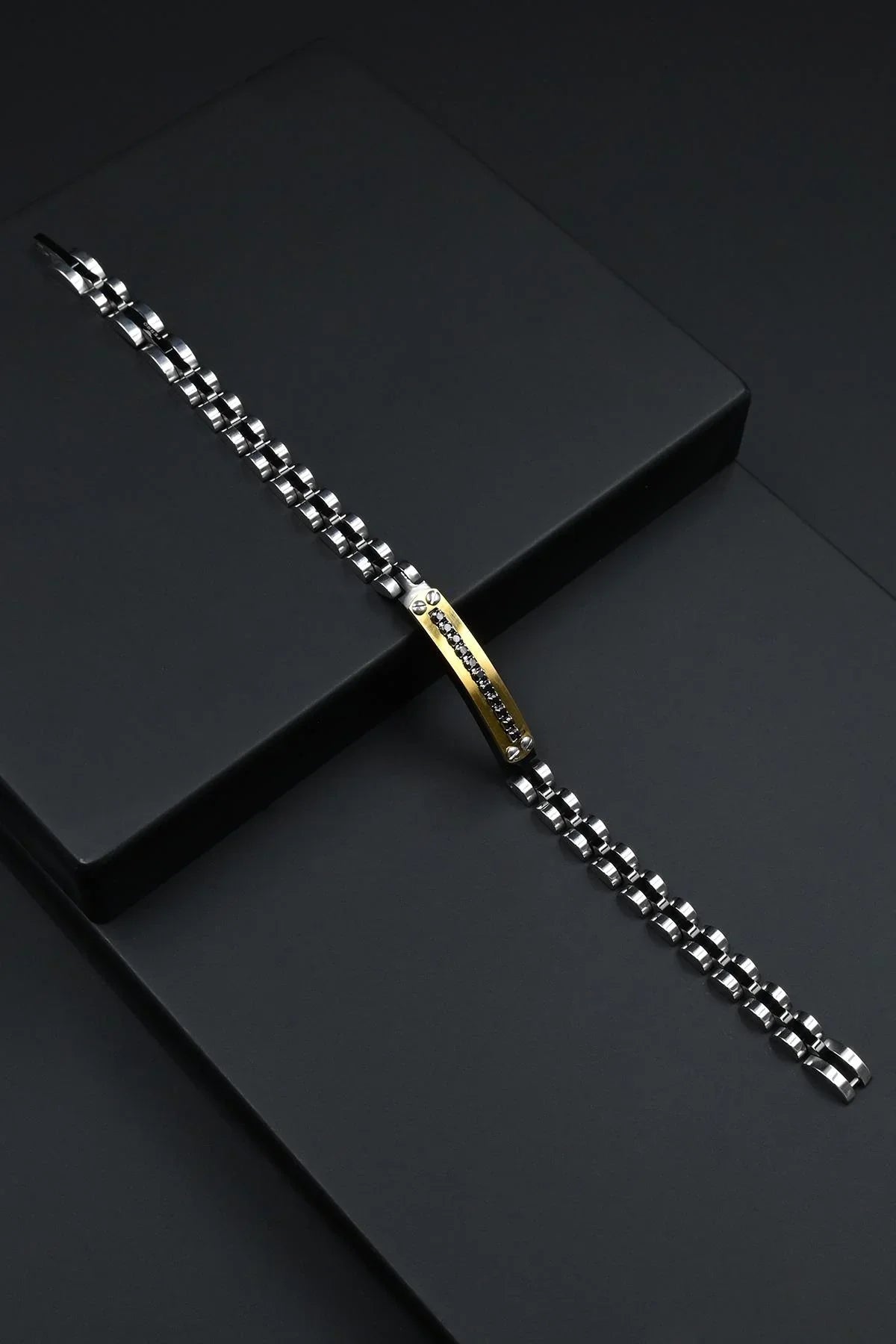 FRNCH 316L Çelik İtalyan Model Altın Renk Erkek Bileklik FRJ12861-3861-B2G