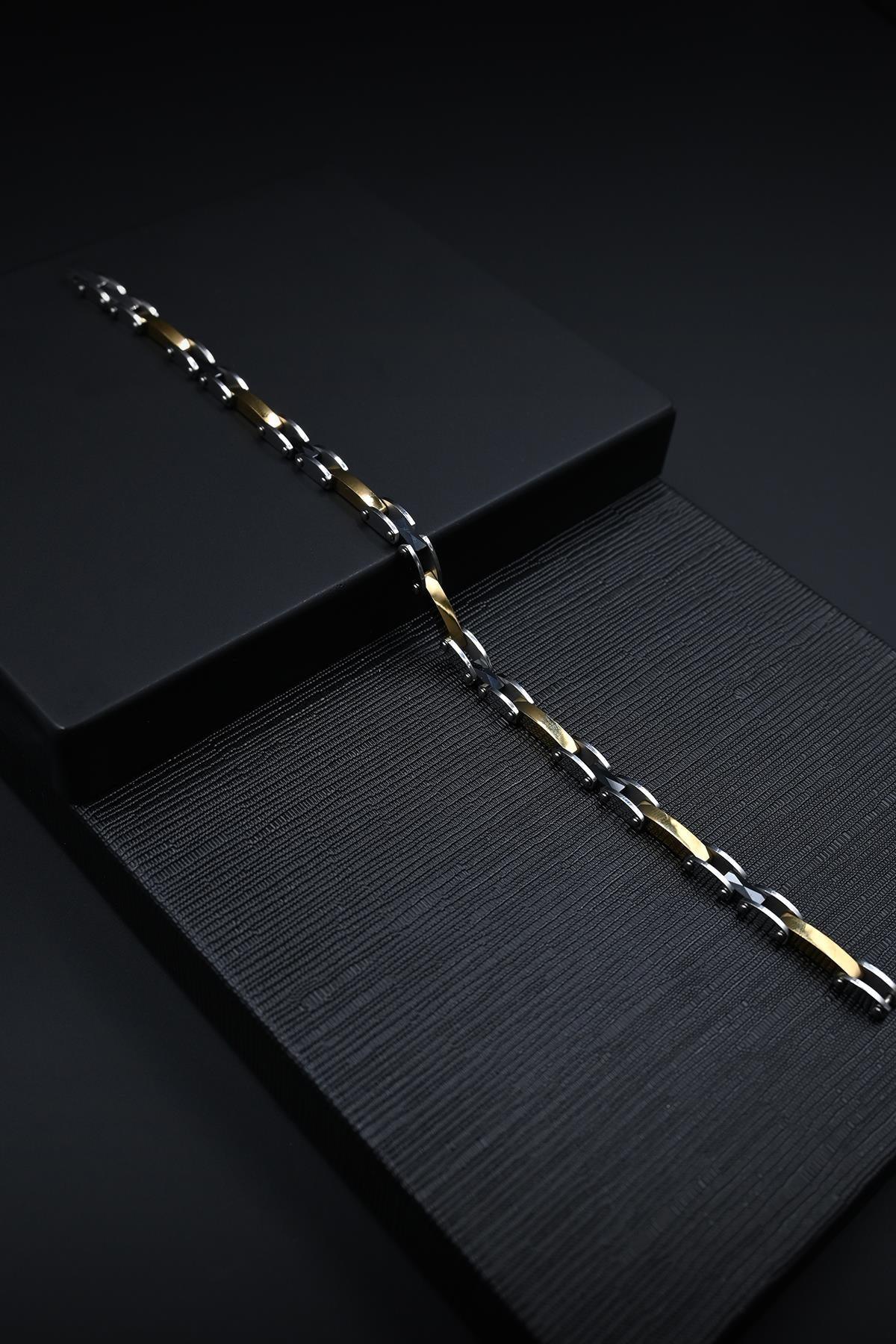 FRNCH 316L Çelik İtalyan Model Altın Renk Erkek Bileklik FRJ12878-3878-B2G