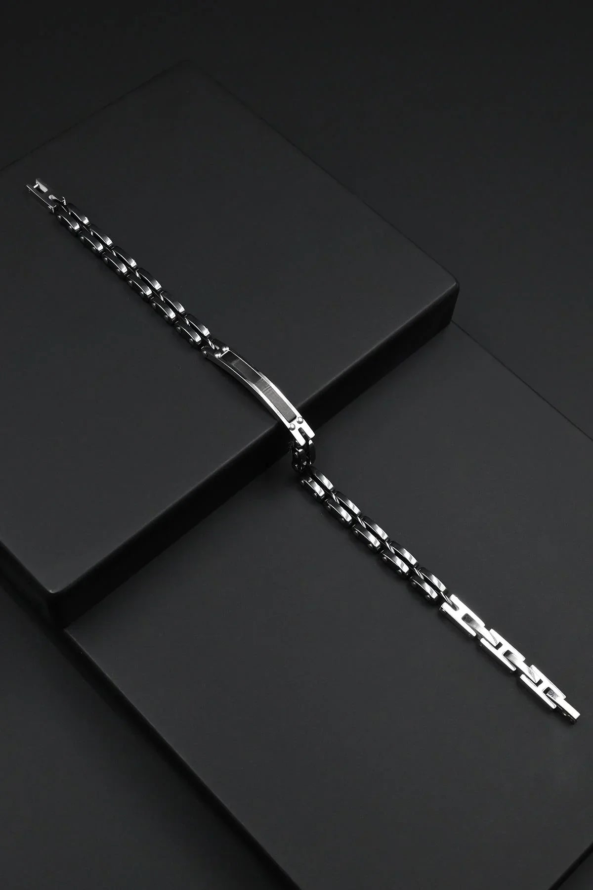 FRNCH 316L Çelik İtalyan Model Füme Renk Erkek Bileklik FRJ12860-3860-BA