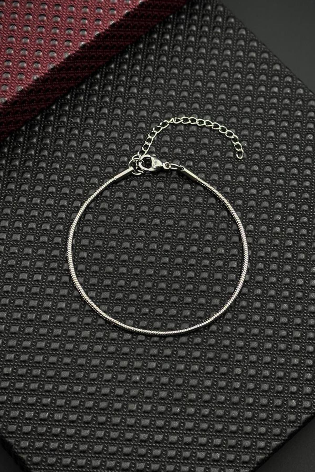 FRNCH 316L Çelik İtalyan Model Gümüş Renk Erkek Bileklik FRJ12687-3687-A