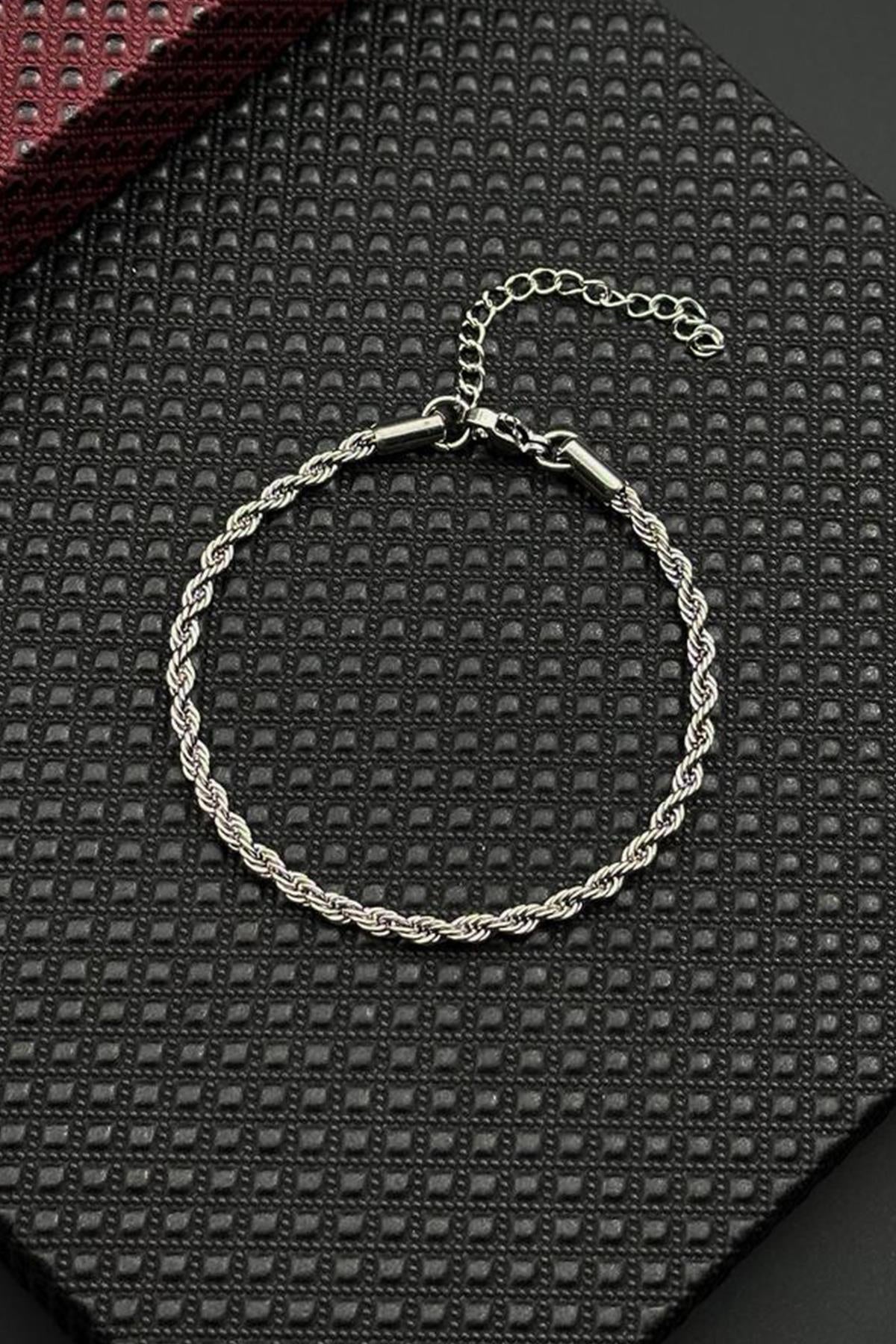 FRNCH 316L Çelik İtalyan Model Gümüş Renk Erkek Bileklik FRJ12688-3688-A