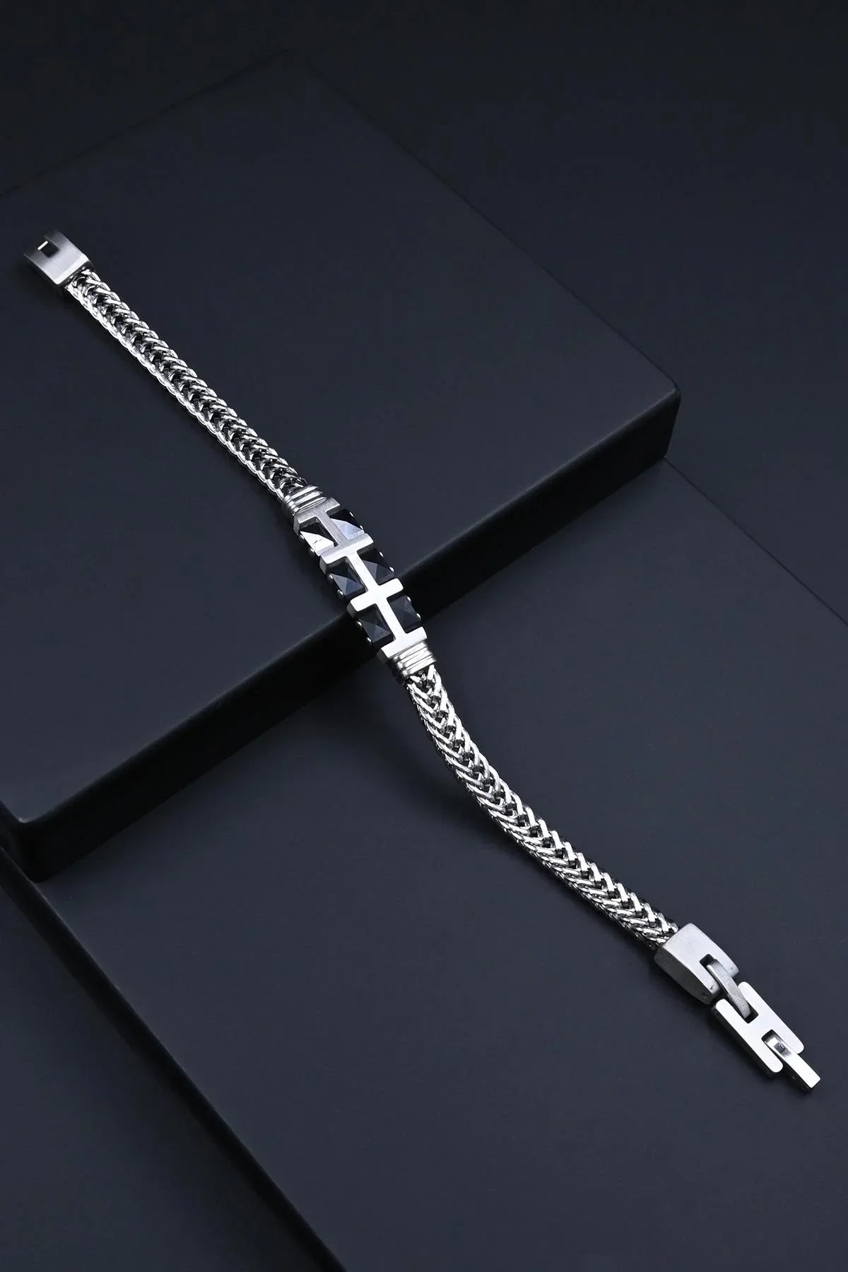 FRNCH 316L Çelik İtalyan Model Gümüş Renk Erkek Bileklik FRJ12830-3830-A