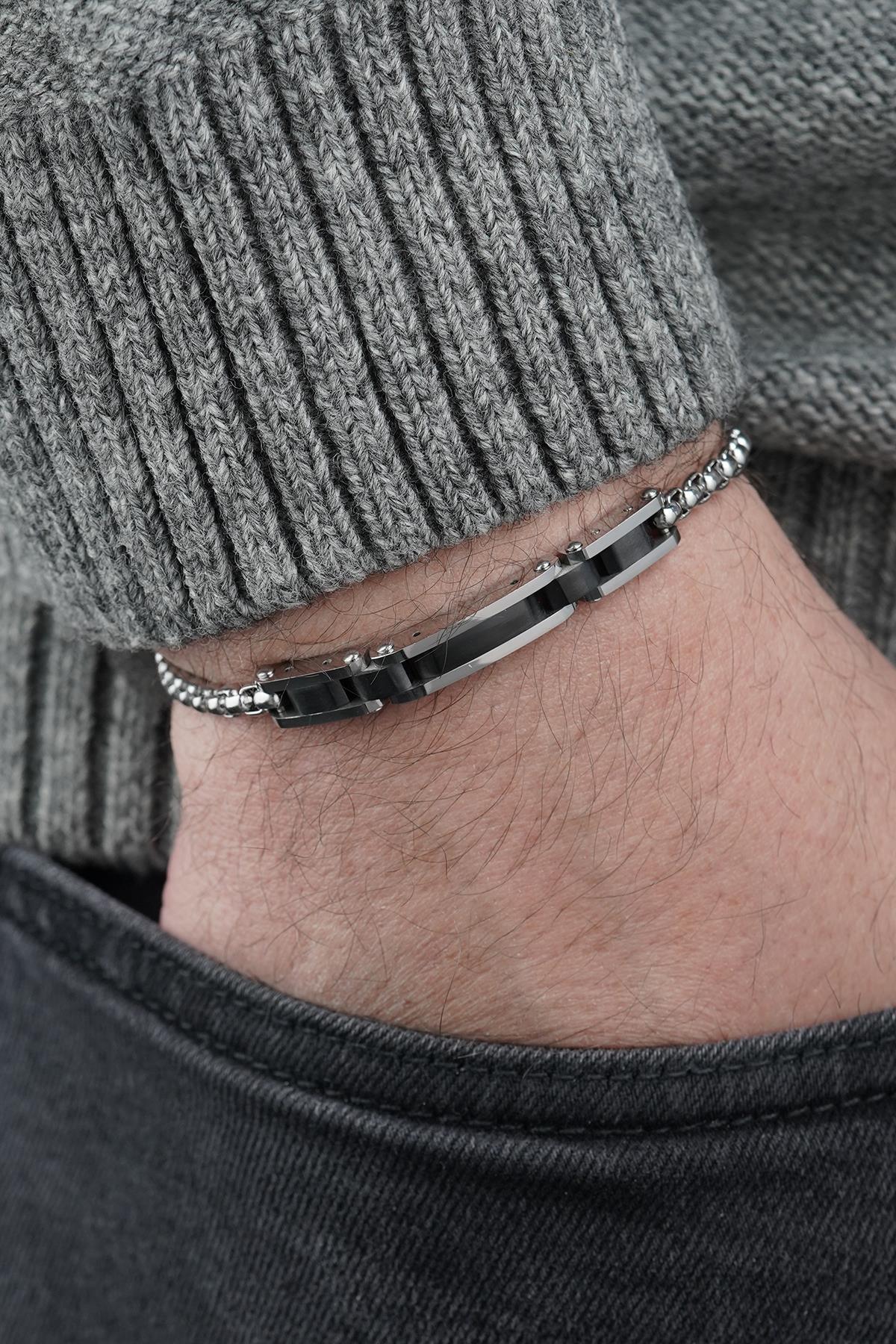 FRNCH 316L Çelik İtalyan Model Gümüş Renk Erkek Bileklik FRJ12855-3855-A