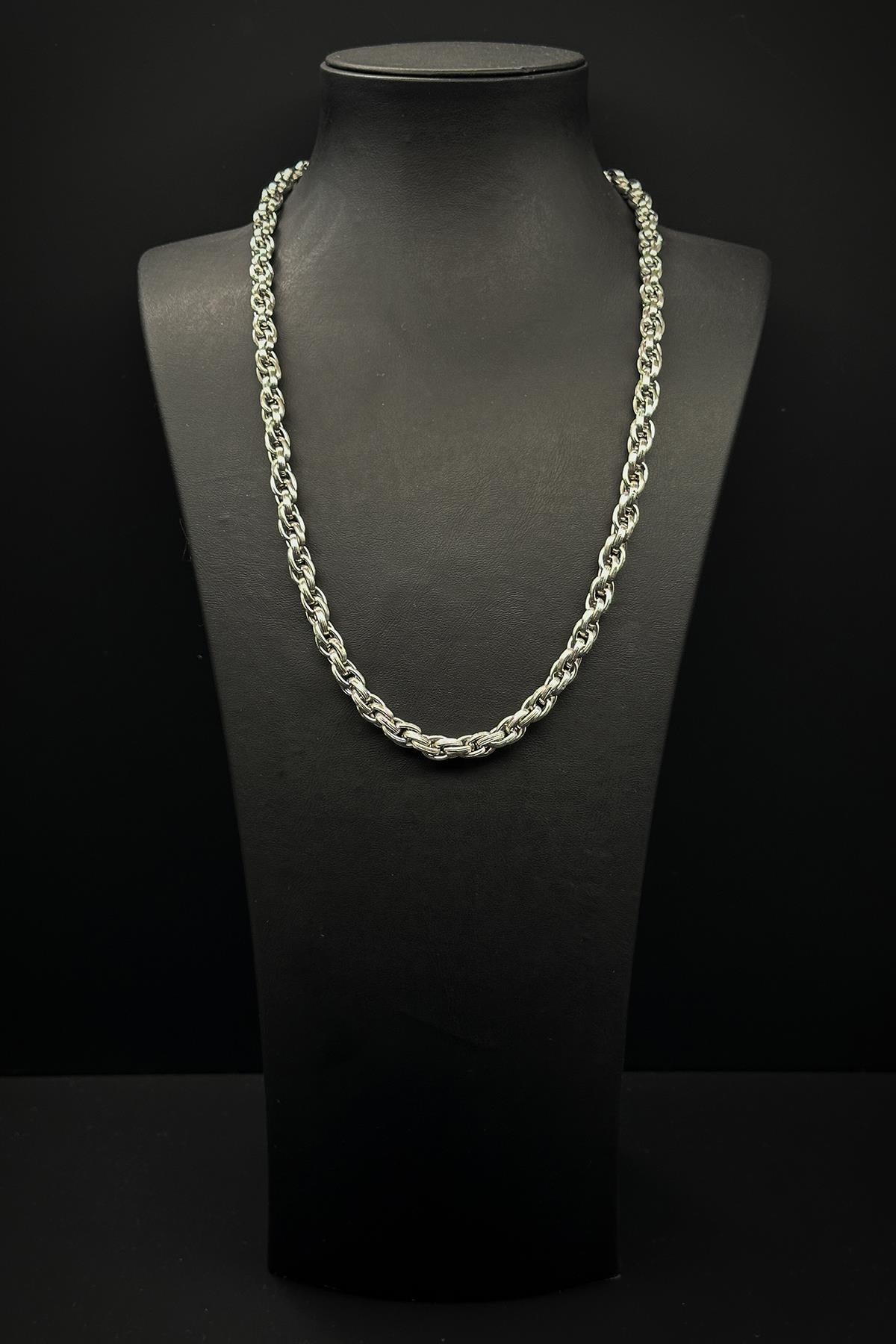 FRNCH 316L Çelik İtalyan Model Gümüş Renk Erkek Kolye FRJ30749-849-A