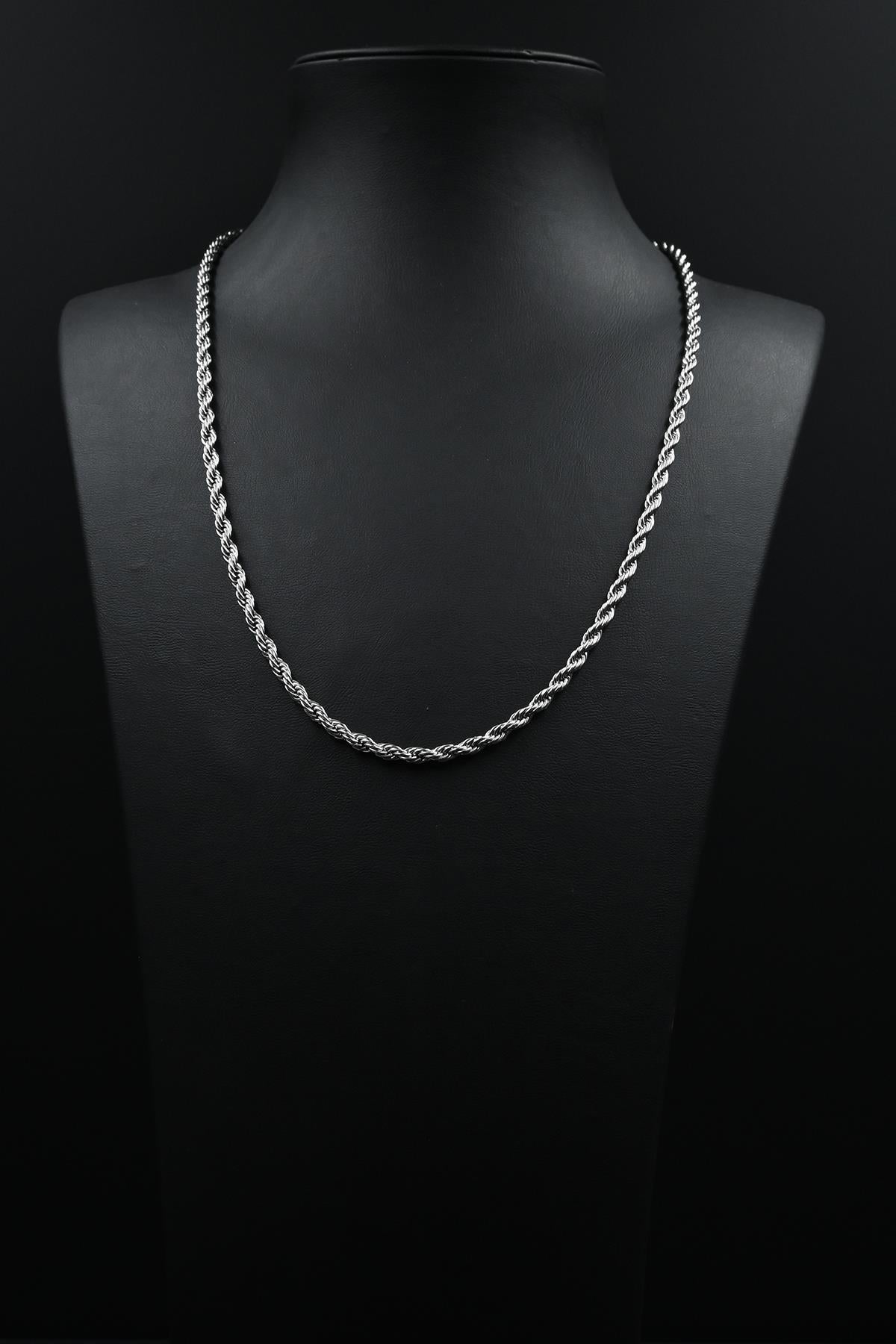 FRNCH 316L Çelik İtalyan Model Gümüş Renk Erkek Kolye FRJ30779-879-A