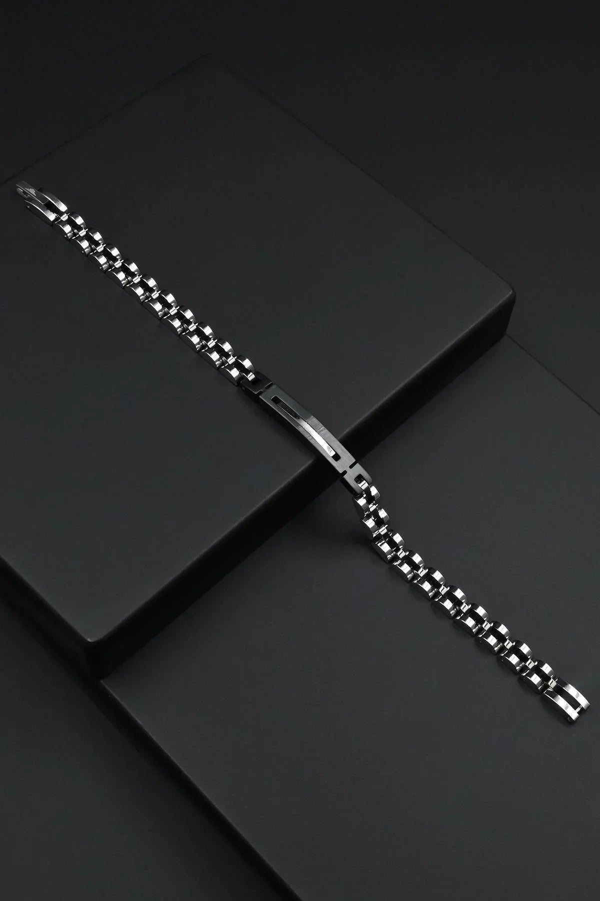 FRNCH 316L Çelik İtalyan Model Siyah Renk Erkek Bileklik FRJ12846-3846-AB2