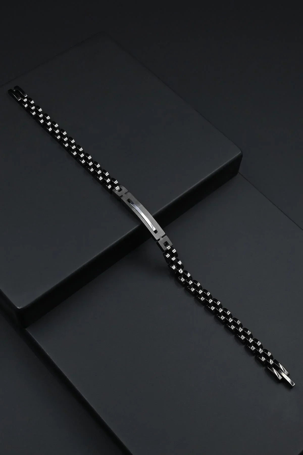 FRNCH 316L Çelik İtalyan Model Siyah Renk Erkek Bileklik FRJ12846-3846-B2A