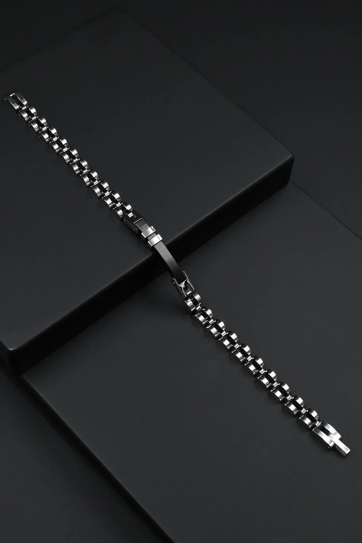 FRNCH 316L Çelik İtalyan Model Siyah Renk Erkek Bileklik FRJ12851-3851-AB2