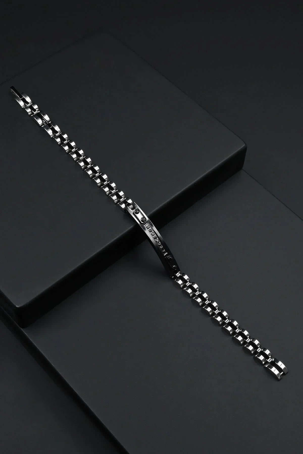 FRNCH 316L Çelik İtalyan Model Siyah Renk Erkek Bileklik FRJ12856-3856-AB2