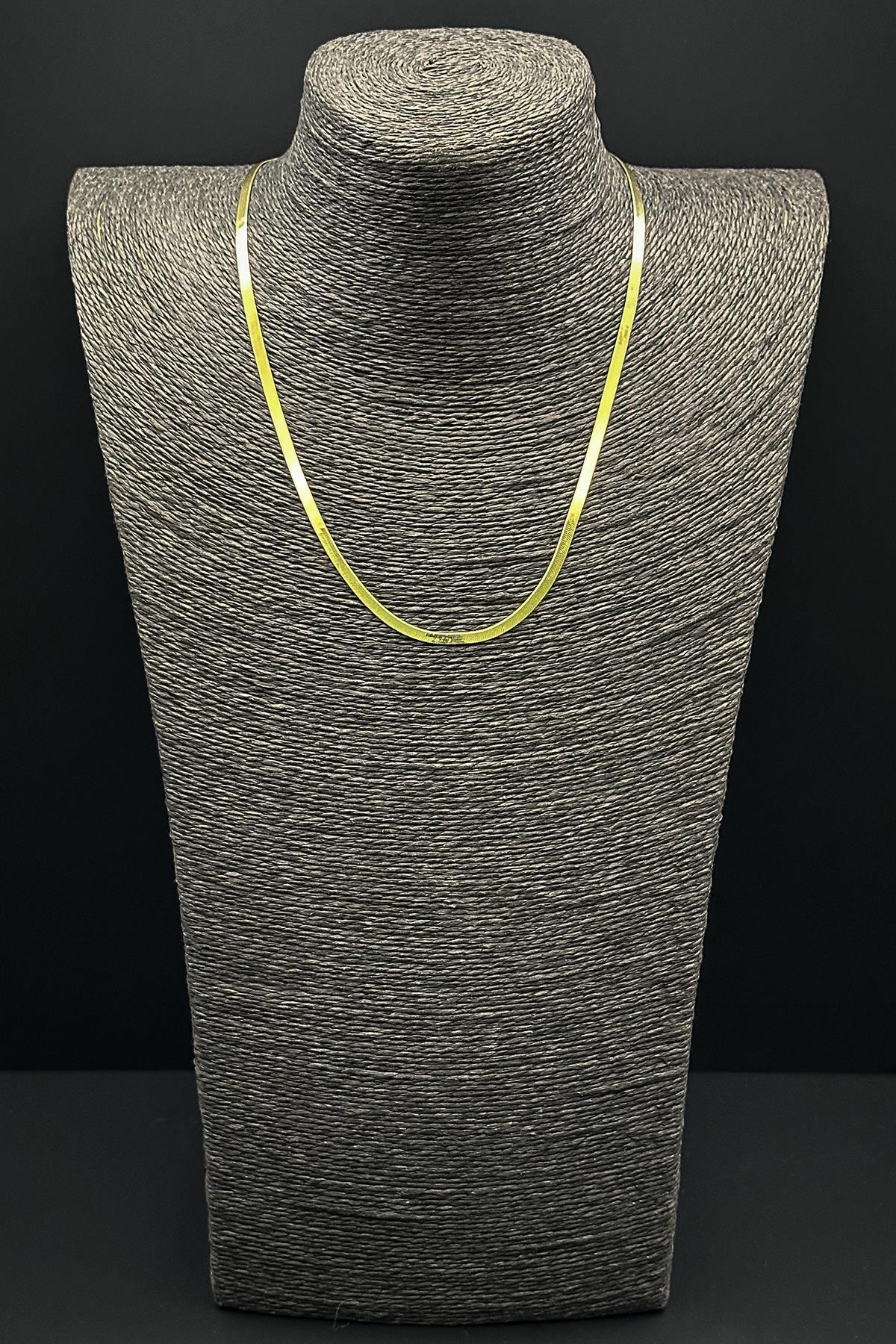 FRNCH 925 Ayar Gümüş İtalyan Model Altın Renk Erkek Kolye FRJ30674-774-G