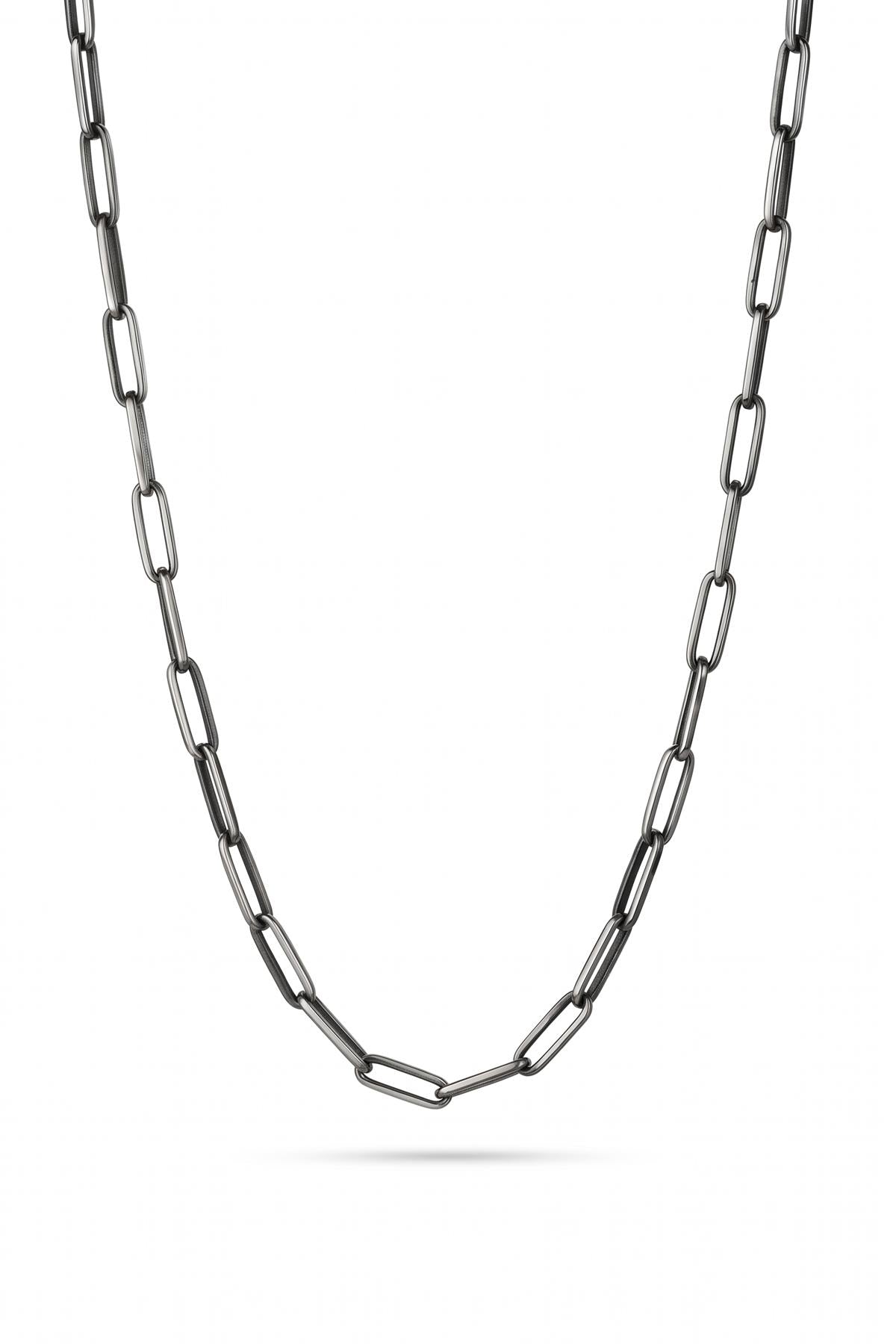 FRNCH 925 Ayar Gümüş İtalyan Model Antik Gümüş Renk Erkek Kolye FRJ31005-1105-A2