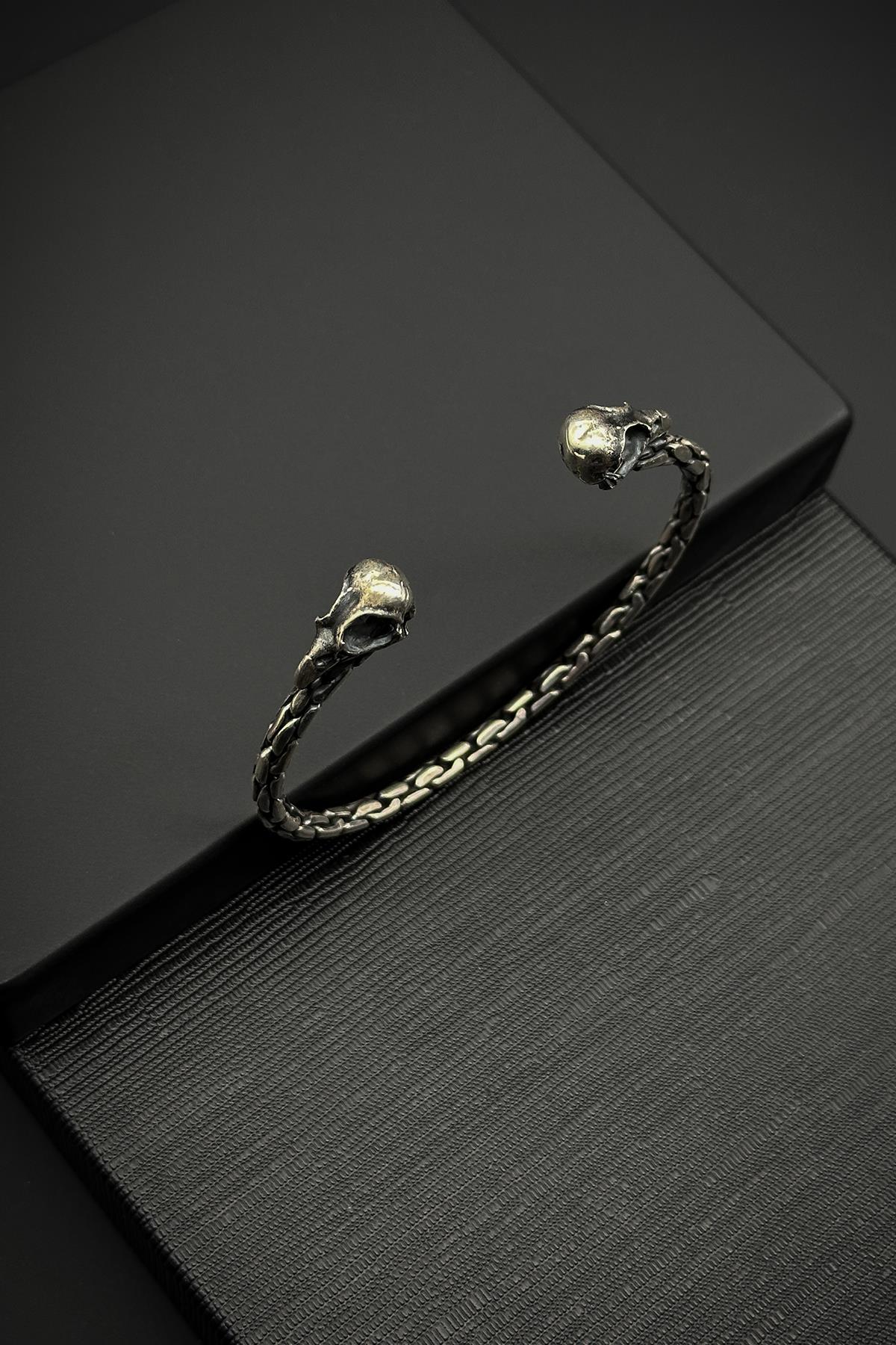 FRNCH 925 Ayar Gümüş İtalyan Model Gümüş Renk Erkek Bileklik FRJ12072-3072-A