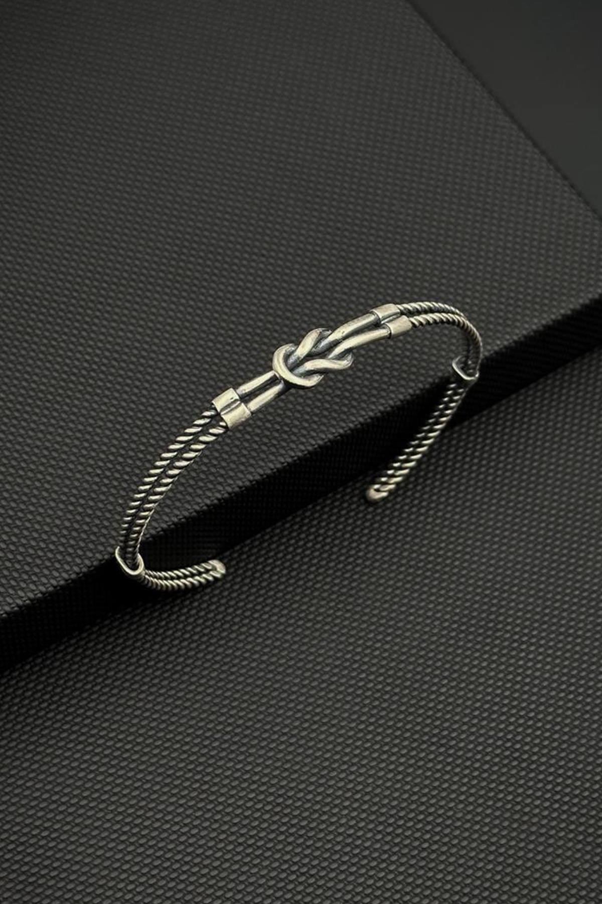 FRNCH 925 Ayar Gümüş İtalyan Model Gümüş Renk Erkek Bileklik FRJ12893-3893-A