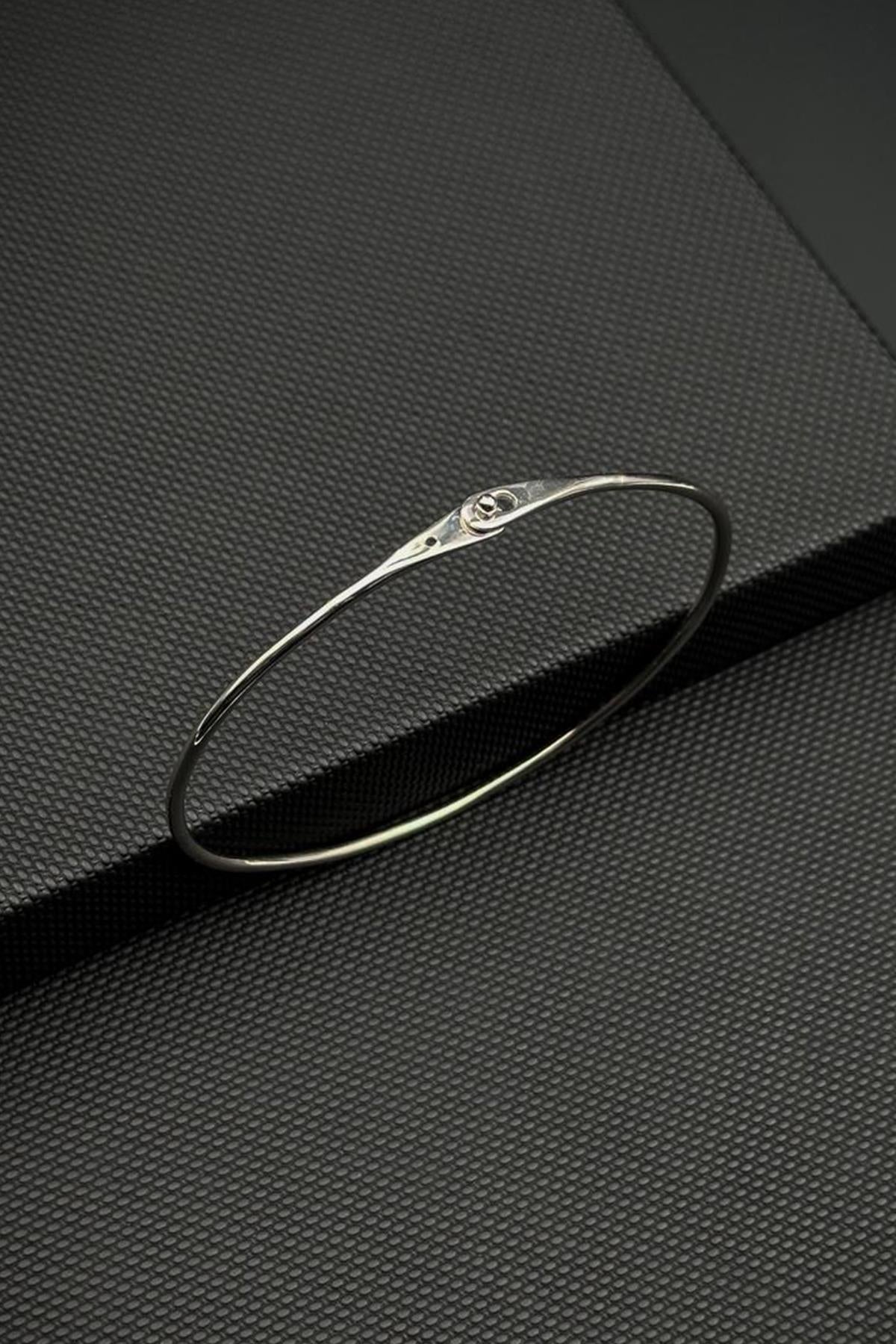 FRNCH 925 Ayar Gümüş İtalyan Model Gümüş Renk Erkek Bileklik FRJ12894-3894-A