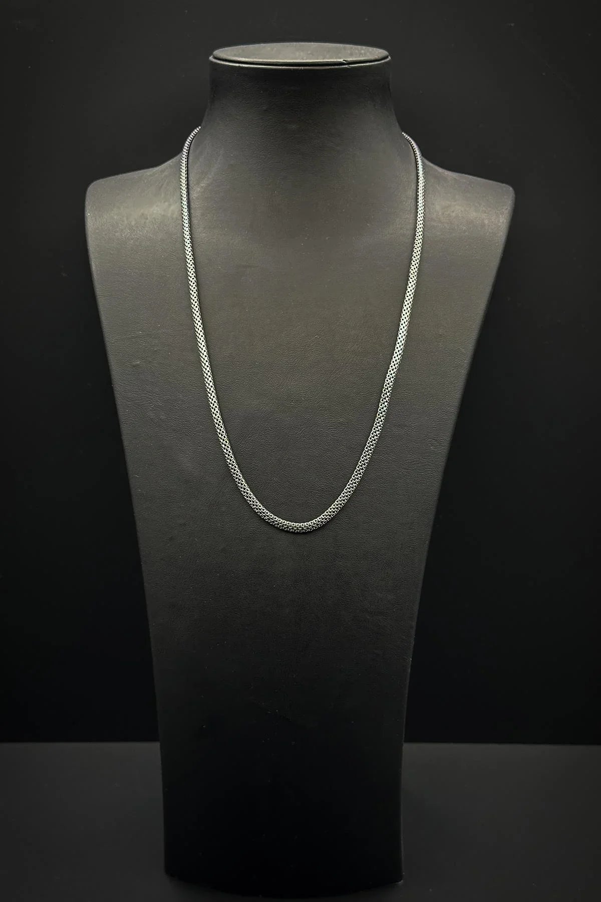 FRNCH 925 Ayar Gümüş İtalyan Model Gümüş Renk Erkek Kolye FRJ30765-865-A